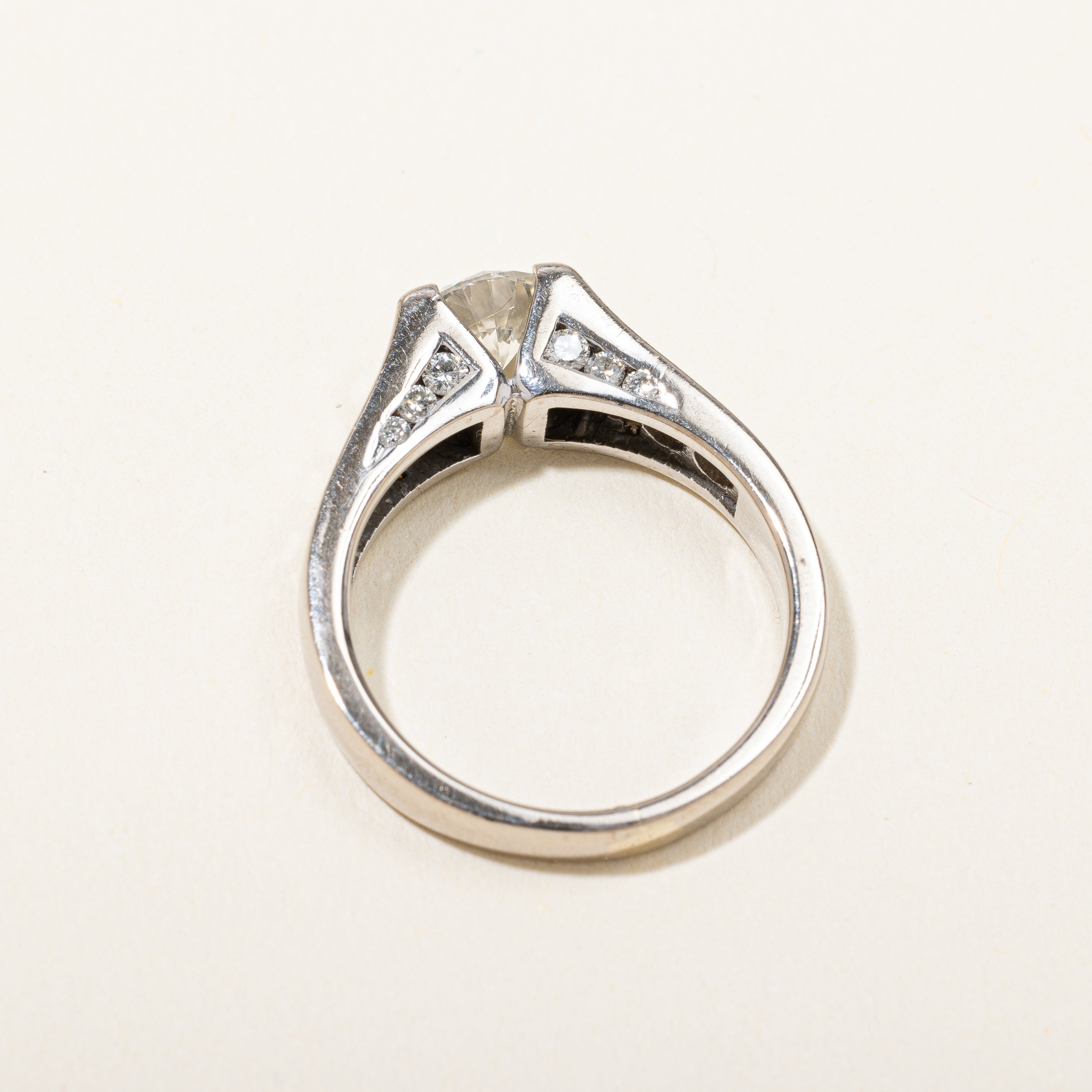 Diamond Channel Engagement Ring | 1.32 ctw, SZ 5.5 |