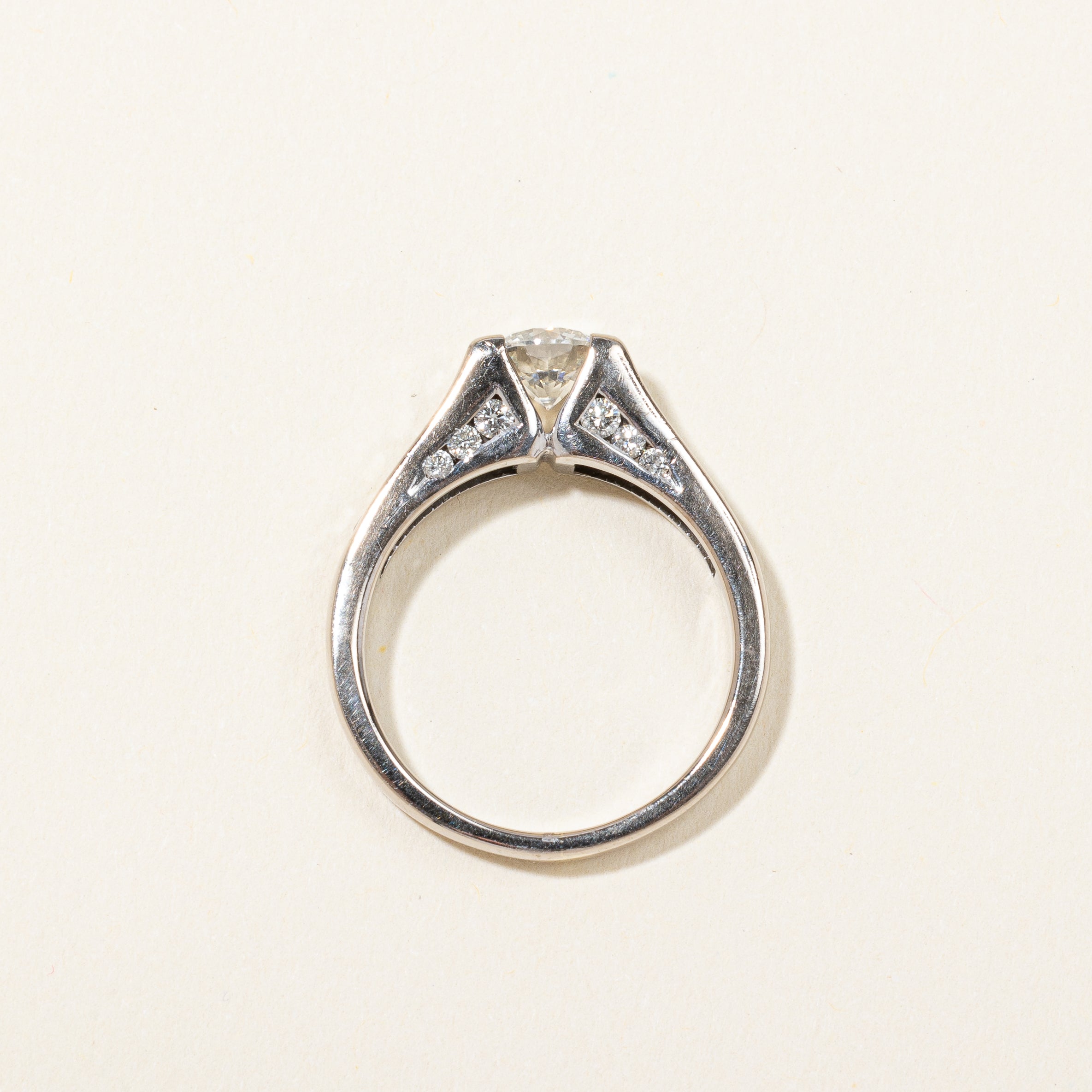 Diamond Channel Engagement Ring | 1.32 ctw, SZ 5.5 |