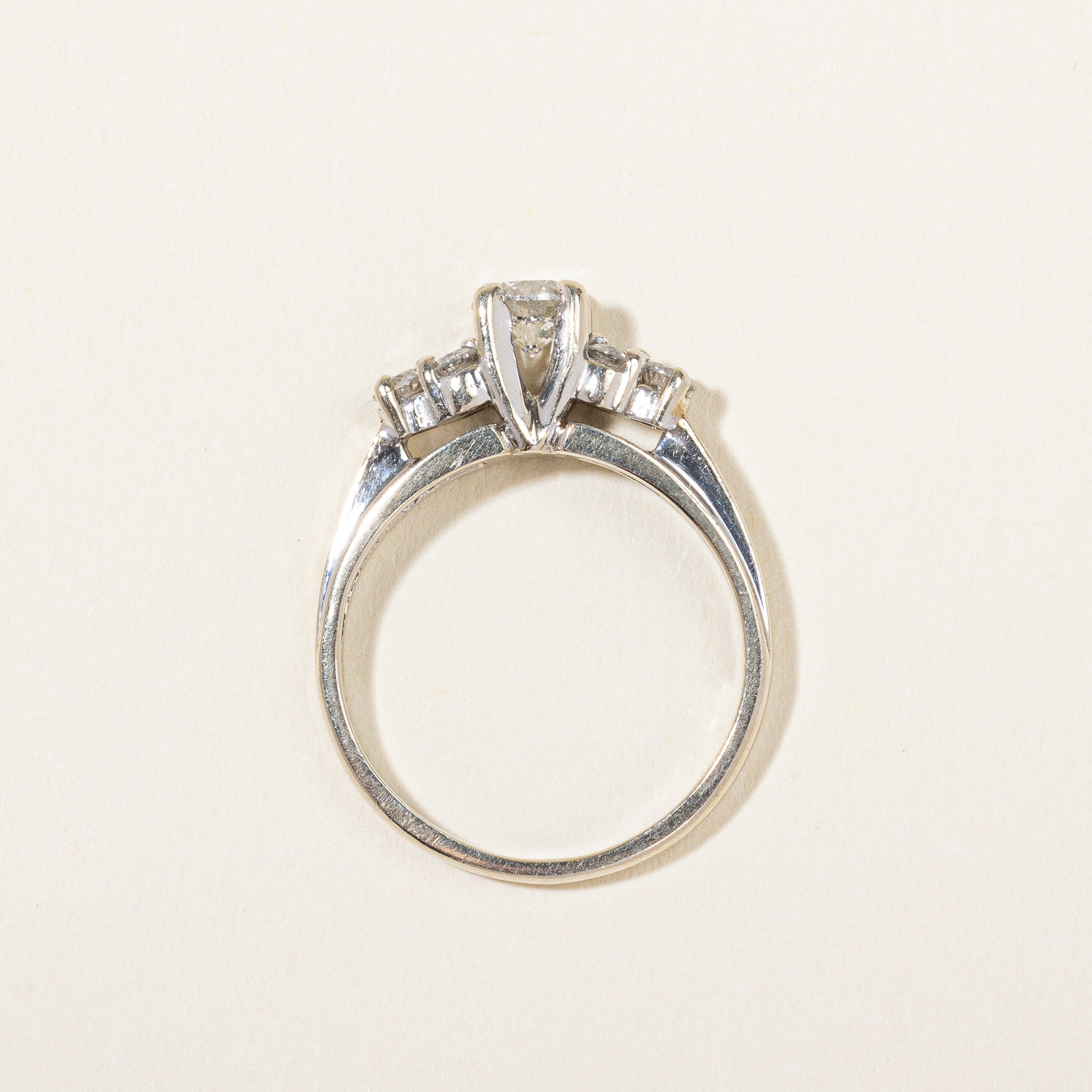 Diamond Cluster Accented Engagement Ring | 0.65ctw | SZ 6 |