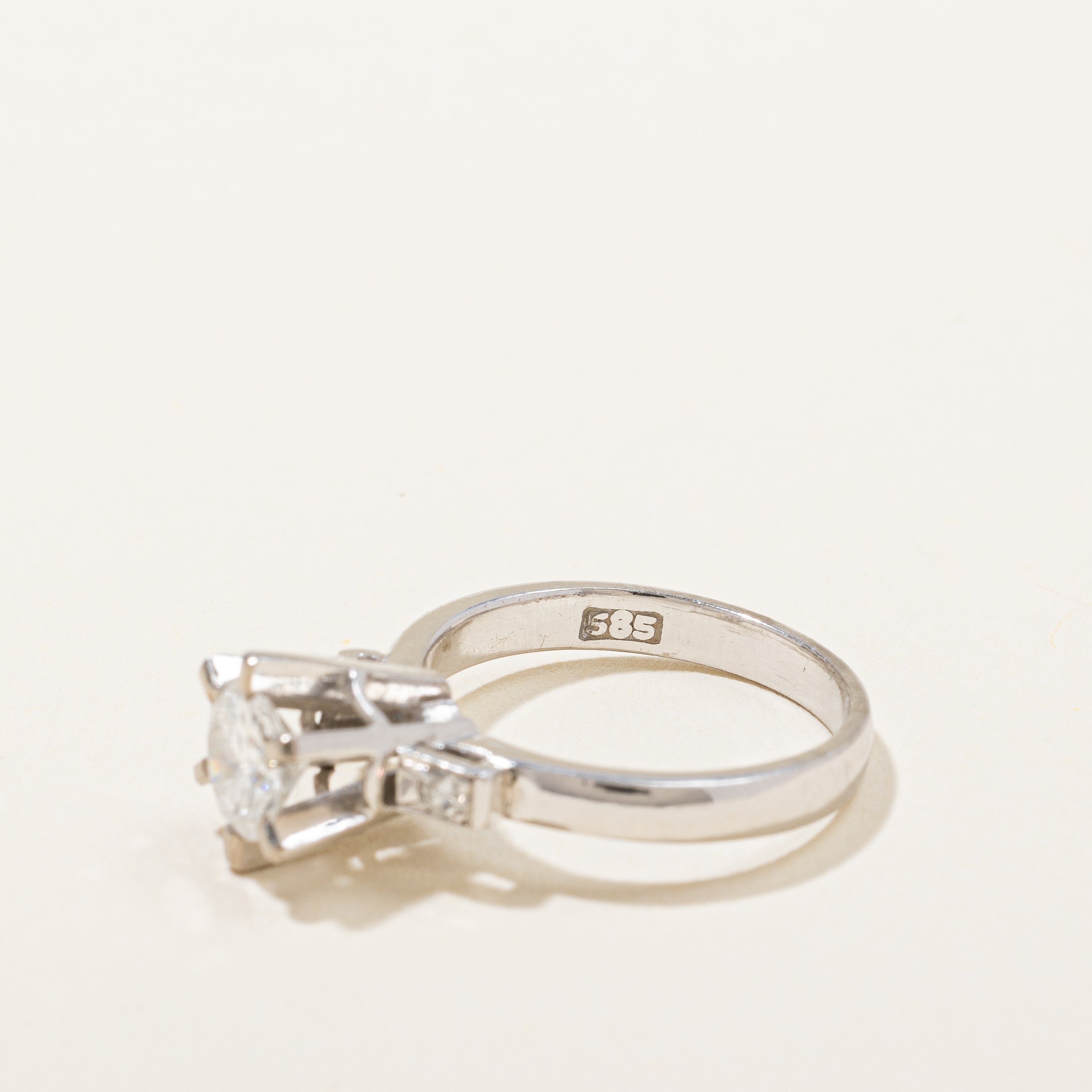 Retro Era Six Prong Engagement Ring | 0.66 ctw, SZ 3.5 |