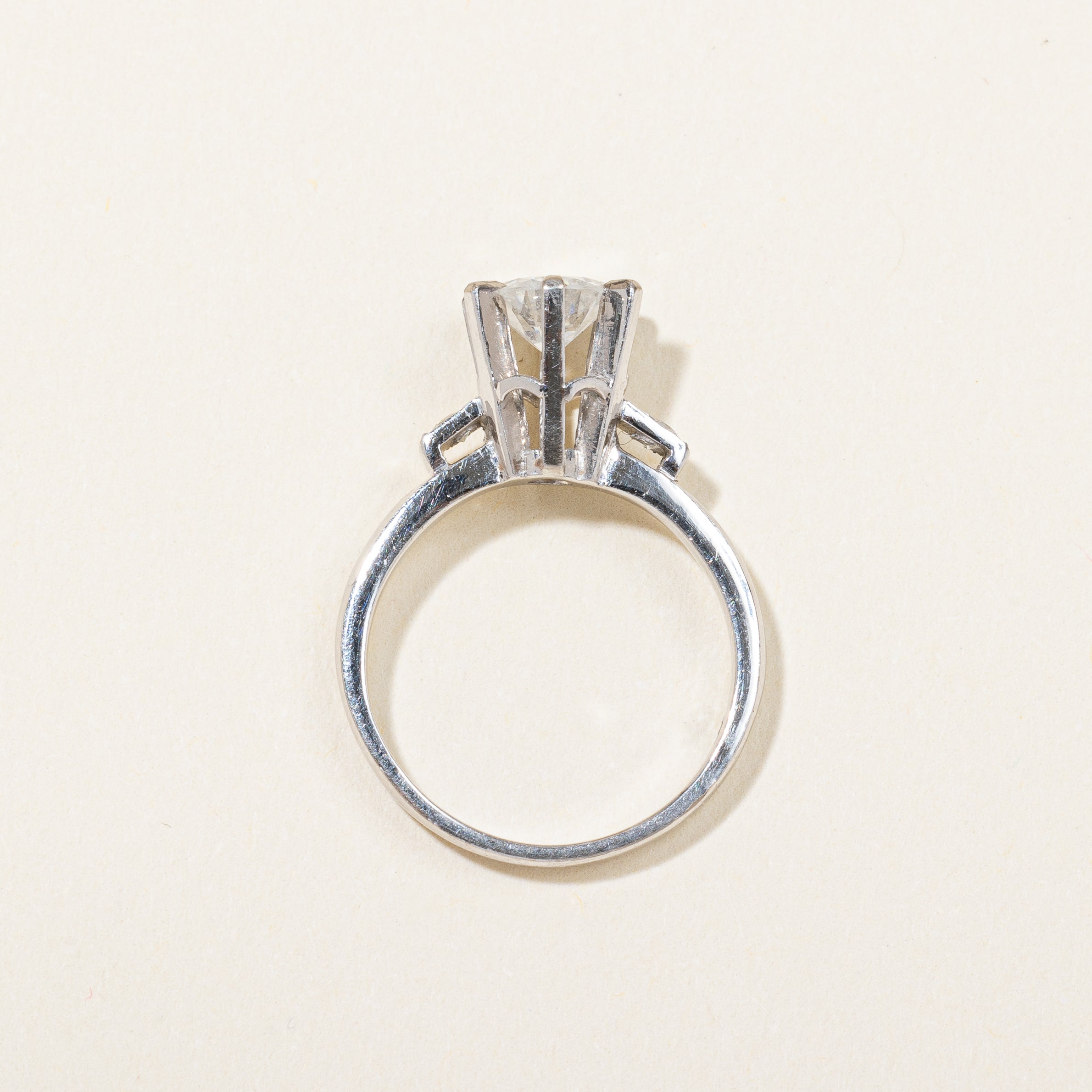 Retro Era Six Prong Engagement Ring | 0.66 ctw, SZ 3.5 |