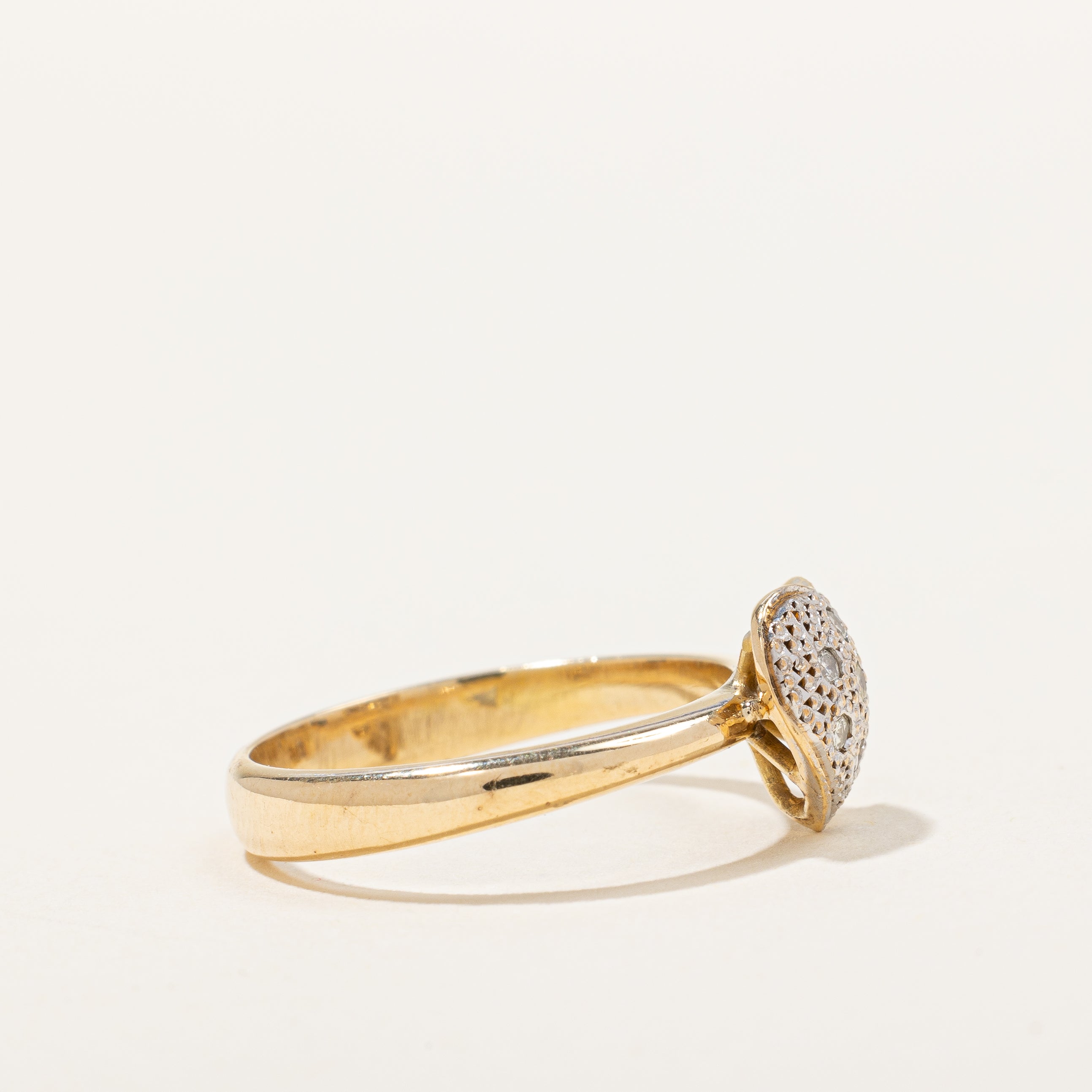 14k Pave Heart Ring | 0.10 ctw, SZ 7 |