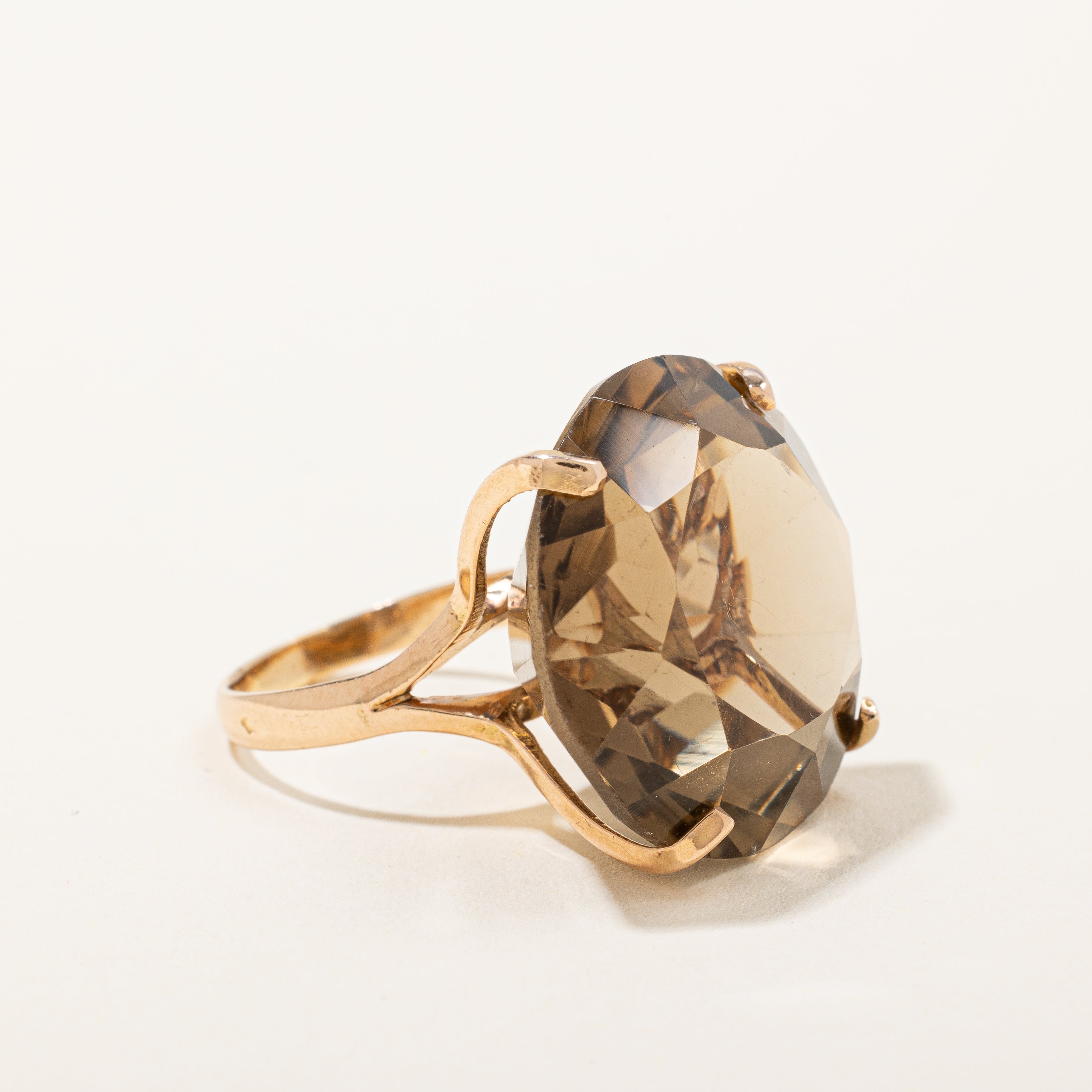 Smoky Quartz Cocktail Ring | 30.00ct | SZ 5 |