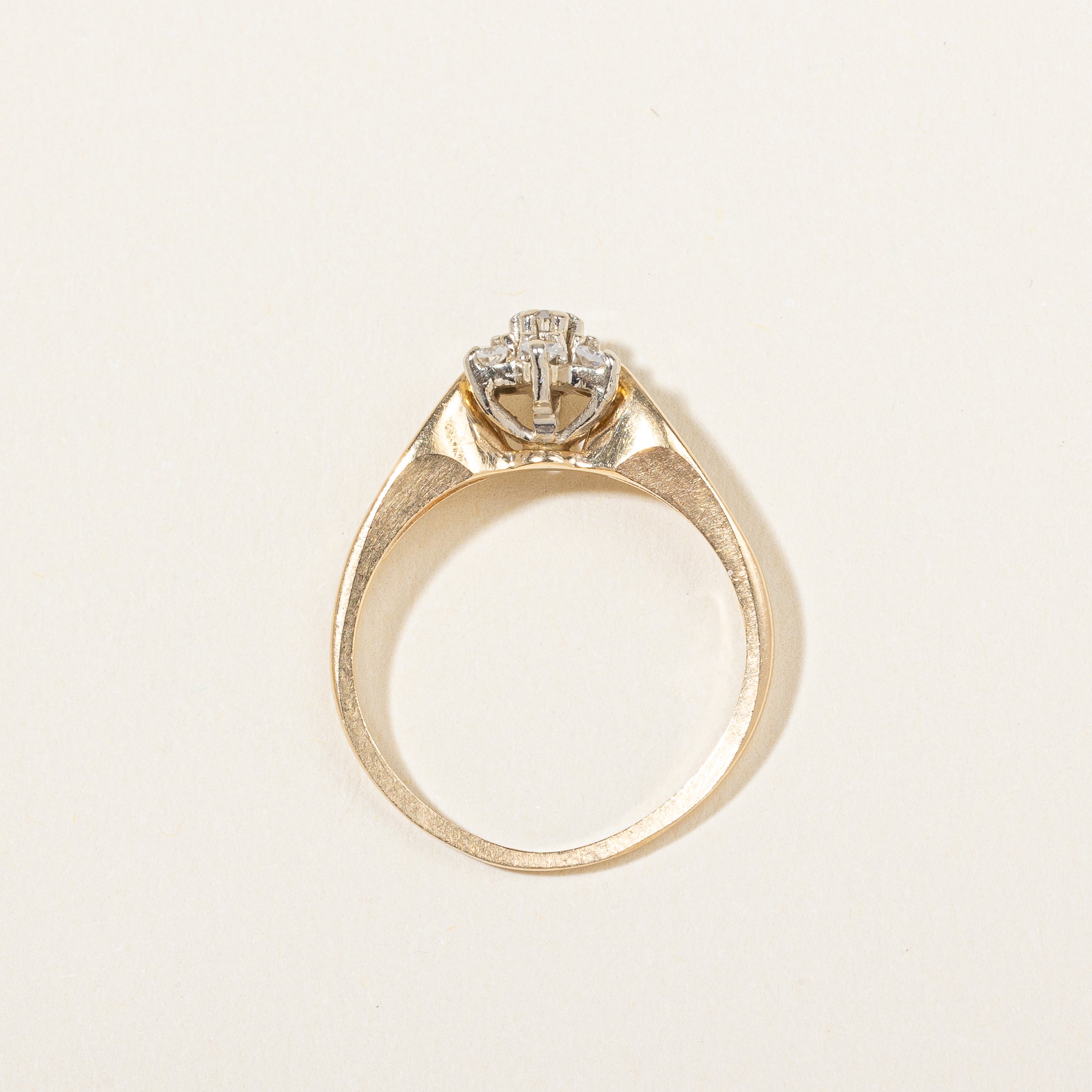 Open Shank Diamond Cluster Ring | 0.20 ctw, SZ 7.75 |