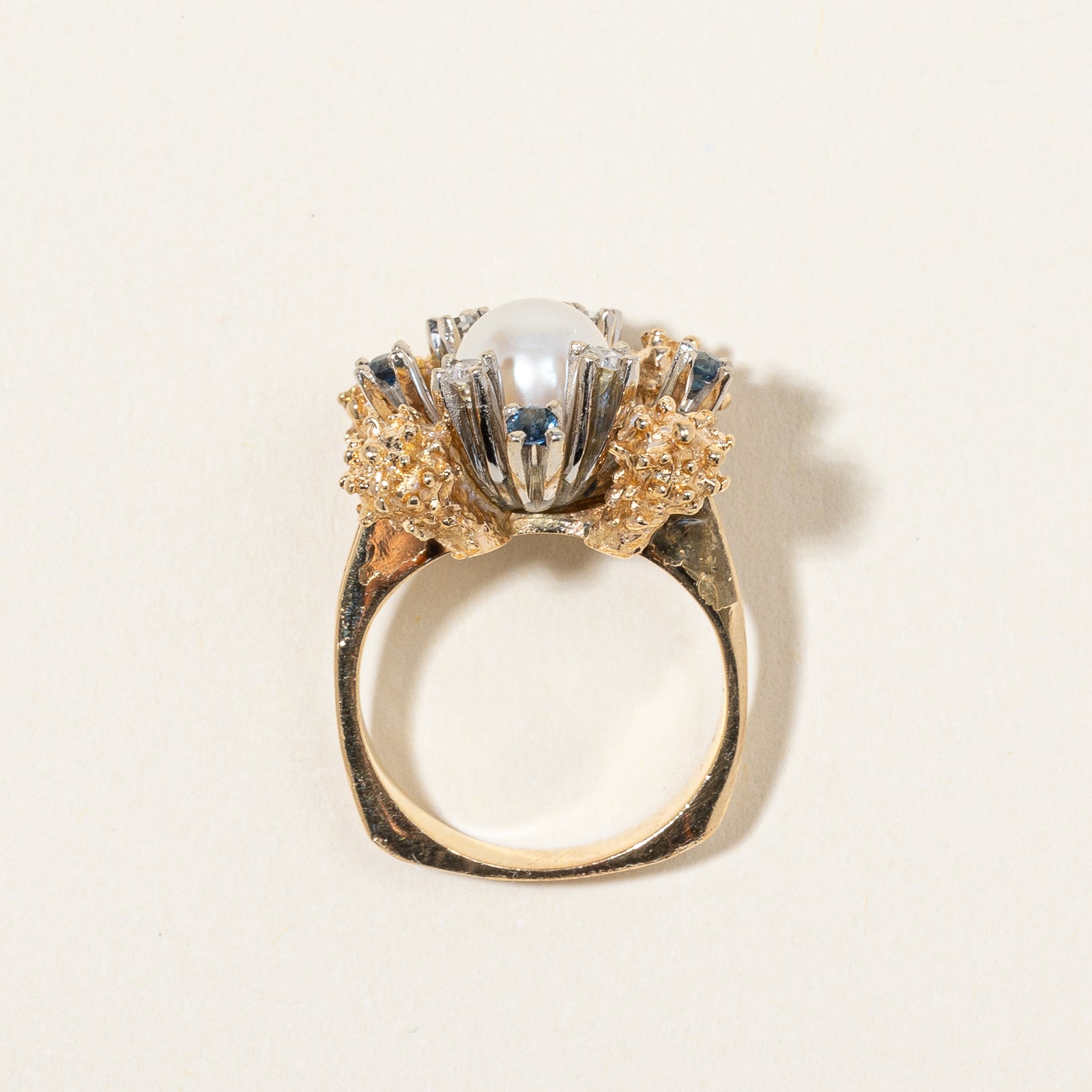 Vintage Multi Gem Cocktail Ring | 0.08 ctw, SZ 5 |