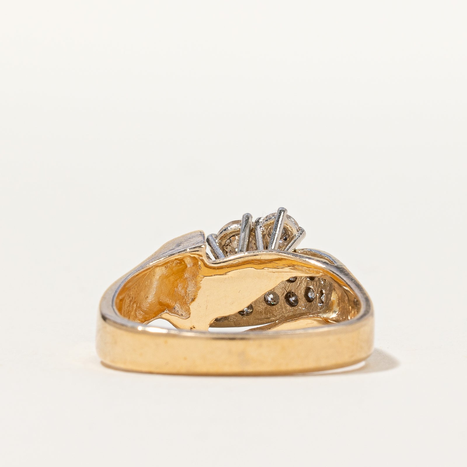 Three Stone Diamond Bypass Ring | 0.56 ctw, SZ 5.5 |