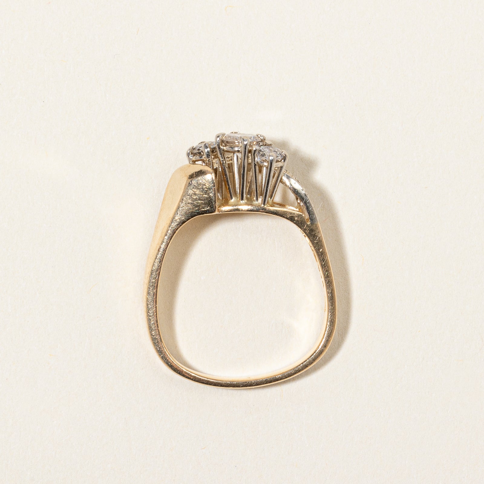 Three Stone Diamond Bypass Ring | 0.56 ctw, SZ 5.5 |