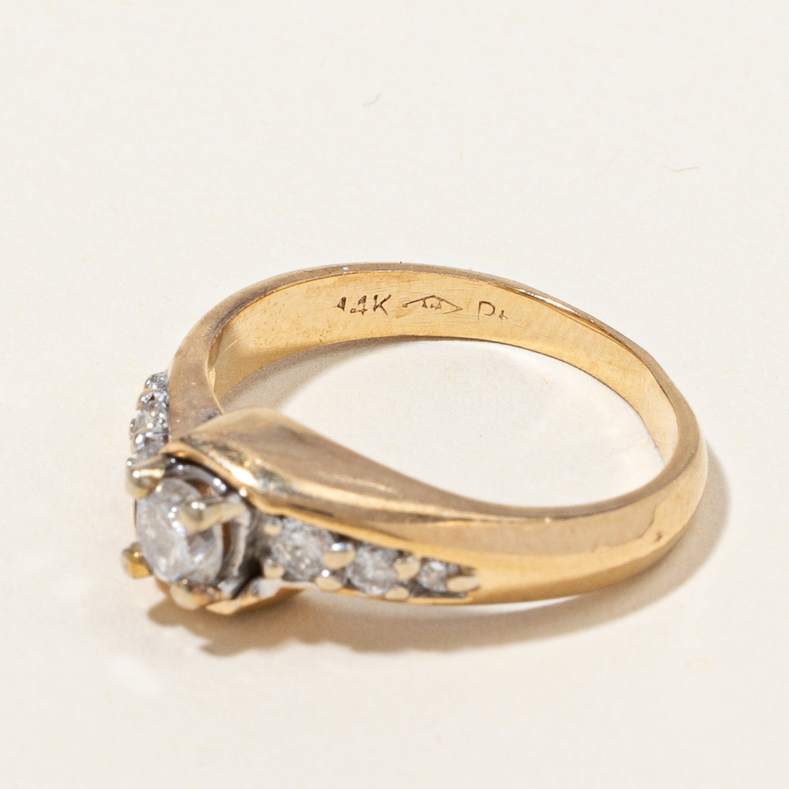 Overlay Bypass Engagement Ring | 0.44 ctw, SZ 5.25 |