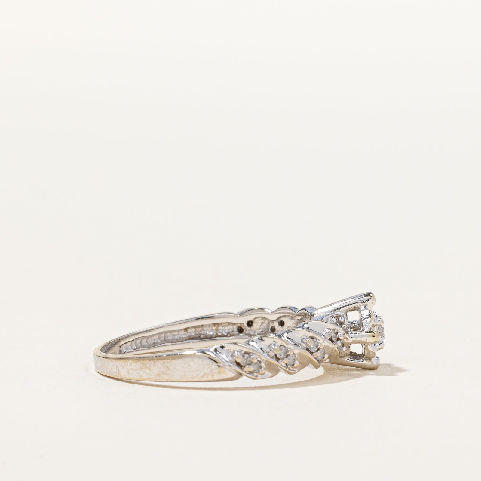 Twisted Illusion Set Diamond Ring | 0.10 ctw, SZ 6.75 |