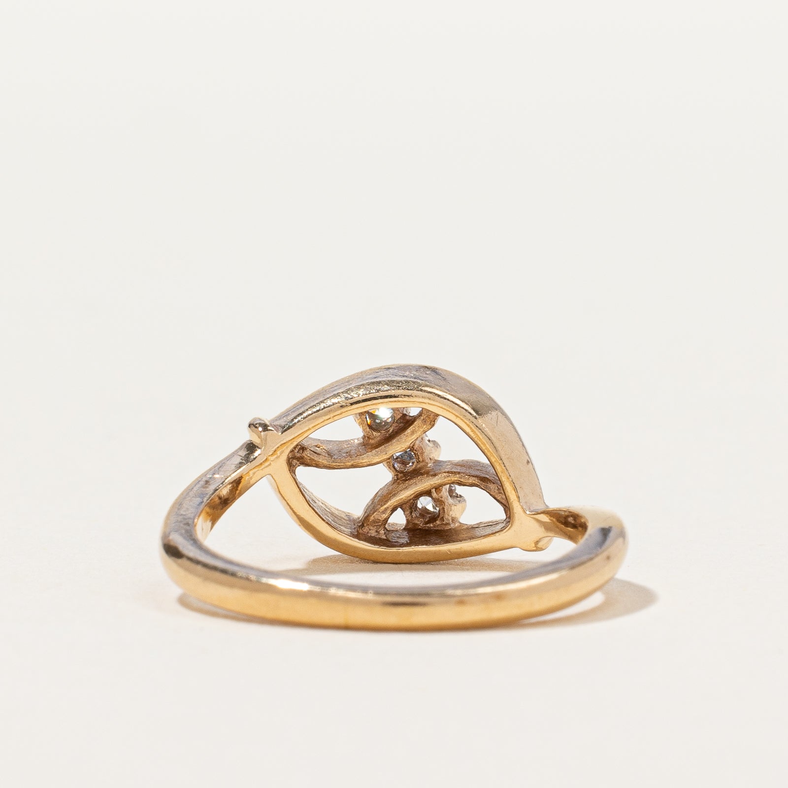 Bypass Abstract Diamond Ring | SZ 3.5 |