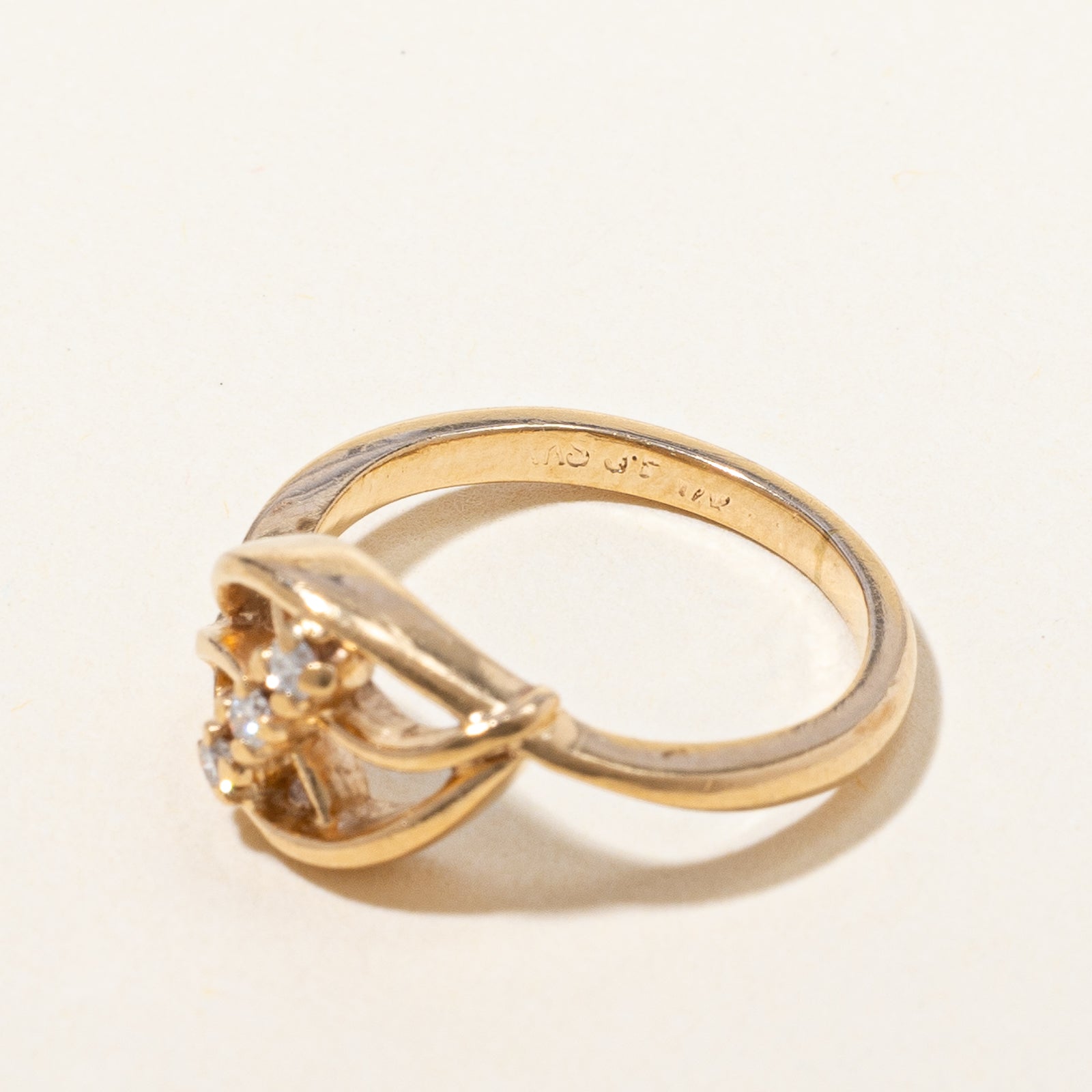 Bypass Abstract Diamond Ring | SZ 3.5 |