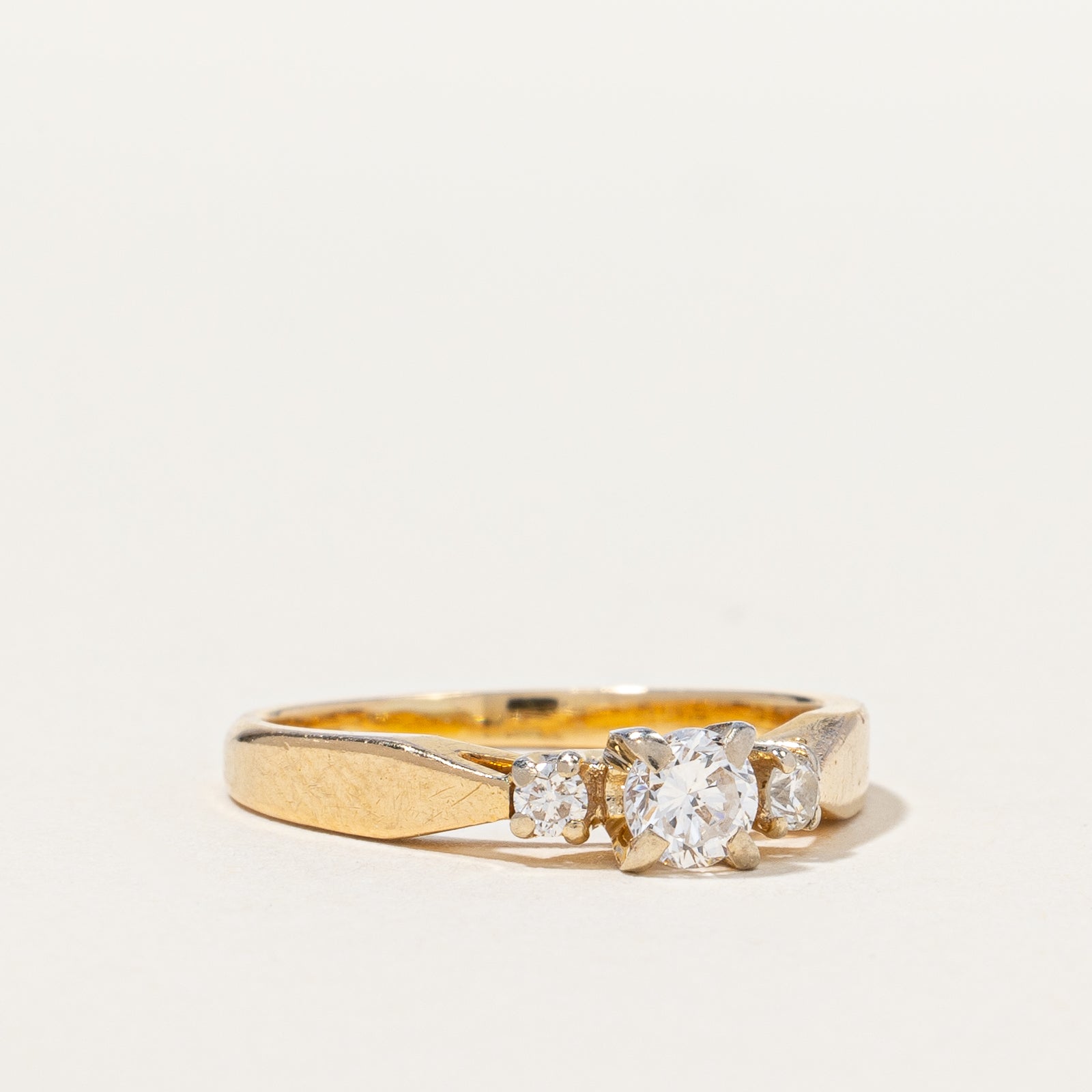 Three Stone Diamond Engagement Ring | 0.27 ctw, SZ 5.25 |