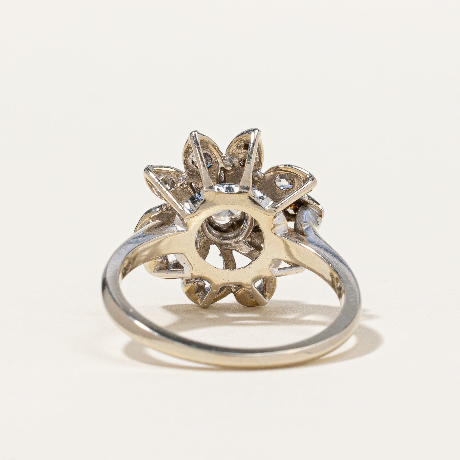 High Set Floral Diamond Ring | 0.39 ctw, SZ 6 |
