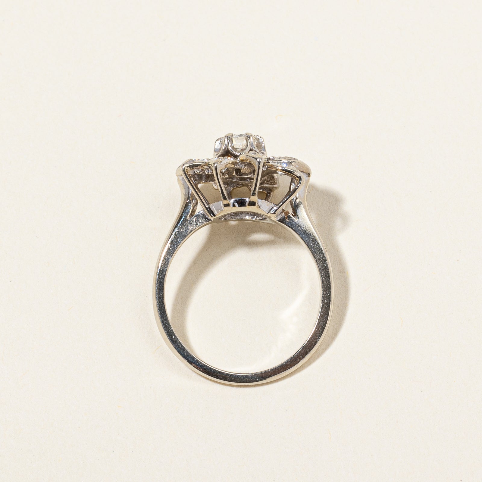 High Set Floral Diamond Ring | 0.39 ctw, SZ 6 |