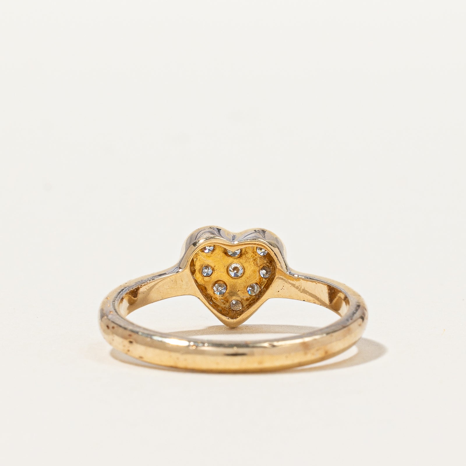 Pave Diamond Heart Promise Ring | 0.09ctw | SZ 5.5 |