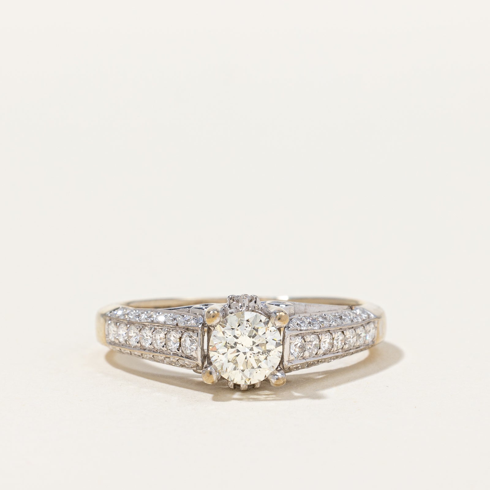 Bague de fiançailles cathédrale finement travaillée | 1,29 ct | Taille 7,75 |
