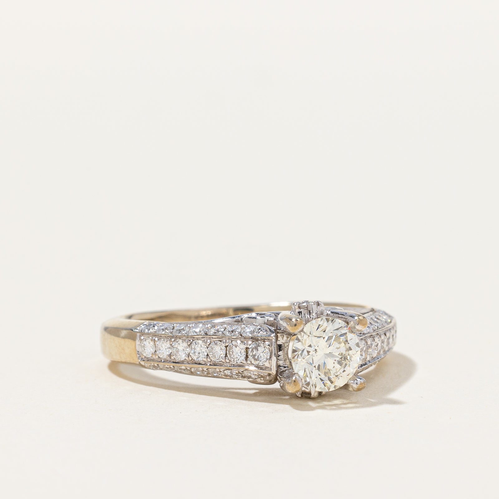 Bague de fiançailles cathédrale finement travaillée | 1,29 ct | Taille 7,75 |