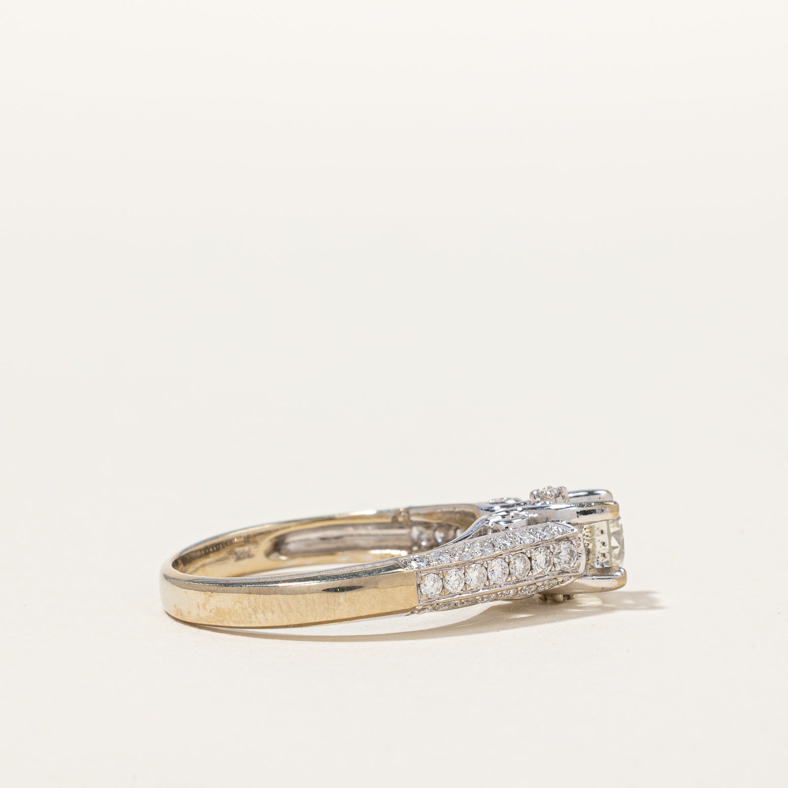 Bague de fiançailles cathédrale finement travaillée | 1,29 ct | Taille 7,75 |