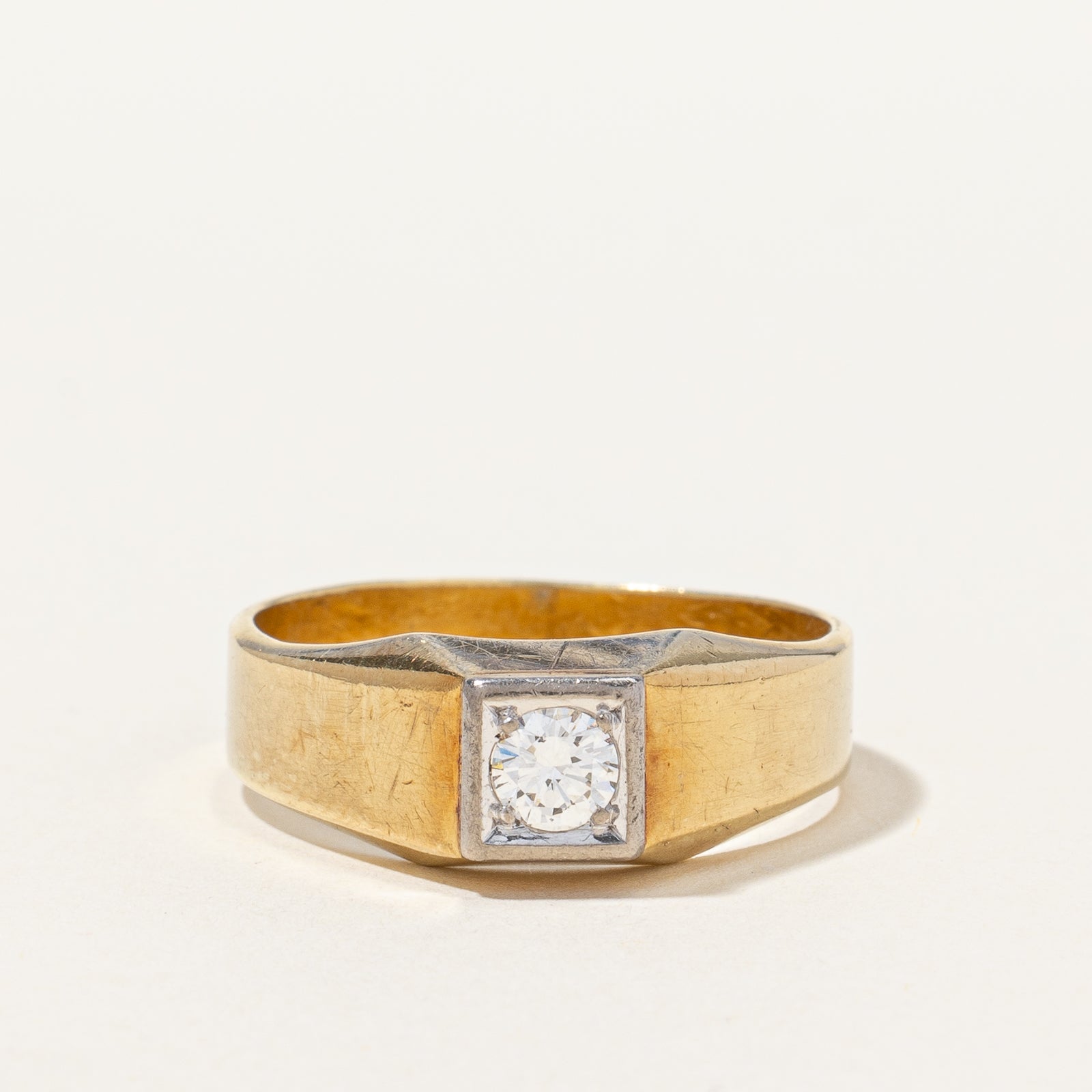 Solitaire Diamond Wedding Ring | 0.24 ct, SZ 9.5 |