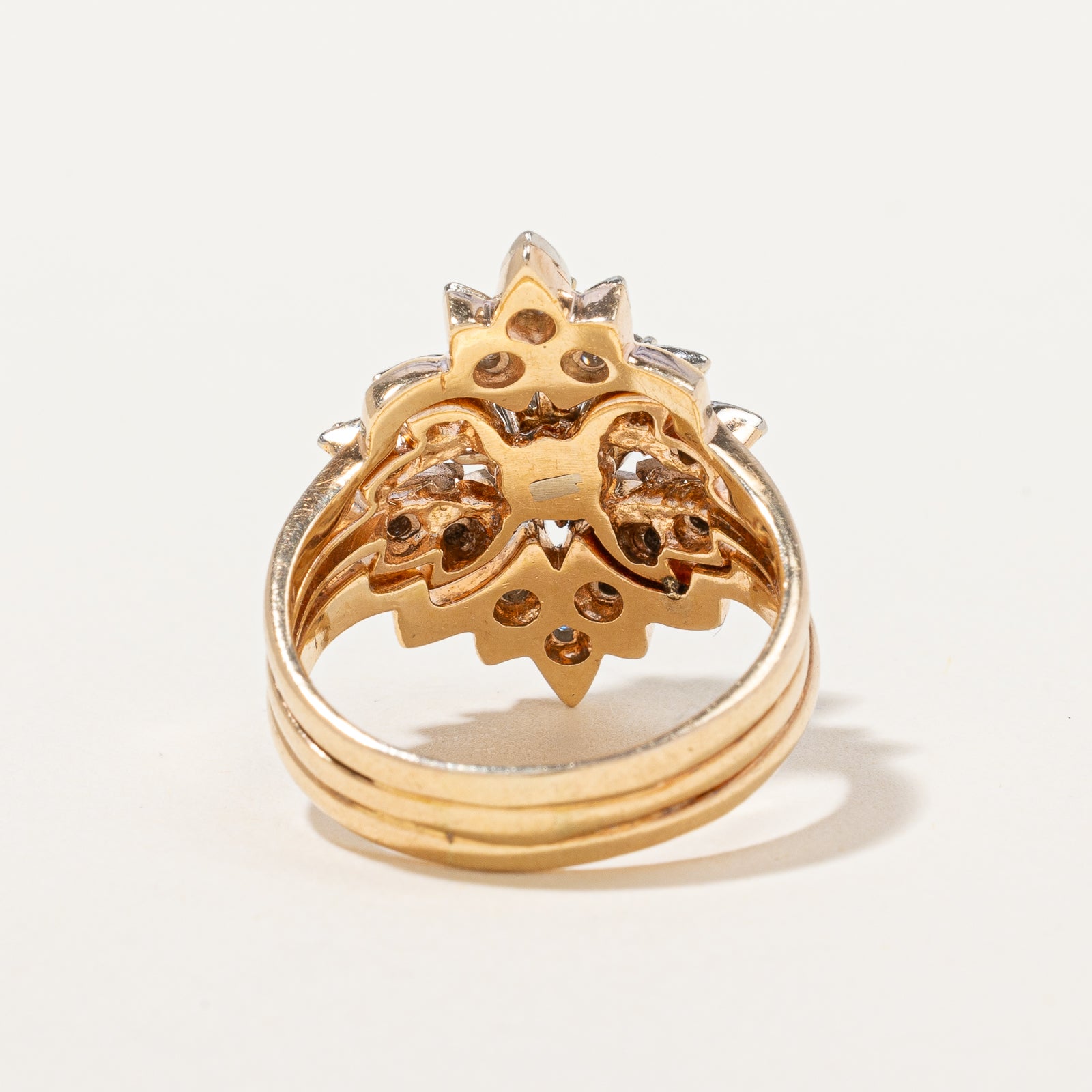 Marquise Shape Floral Diamond Ring | 0.44 ctw, SZ 7.25 |