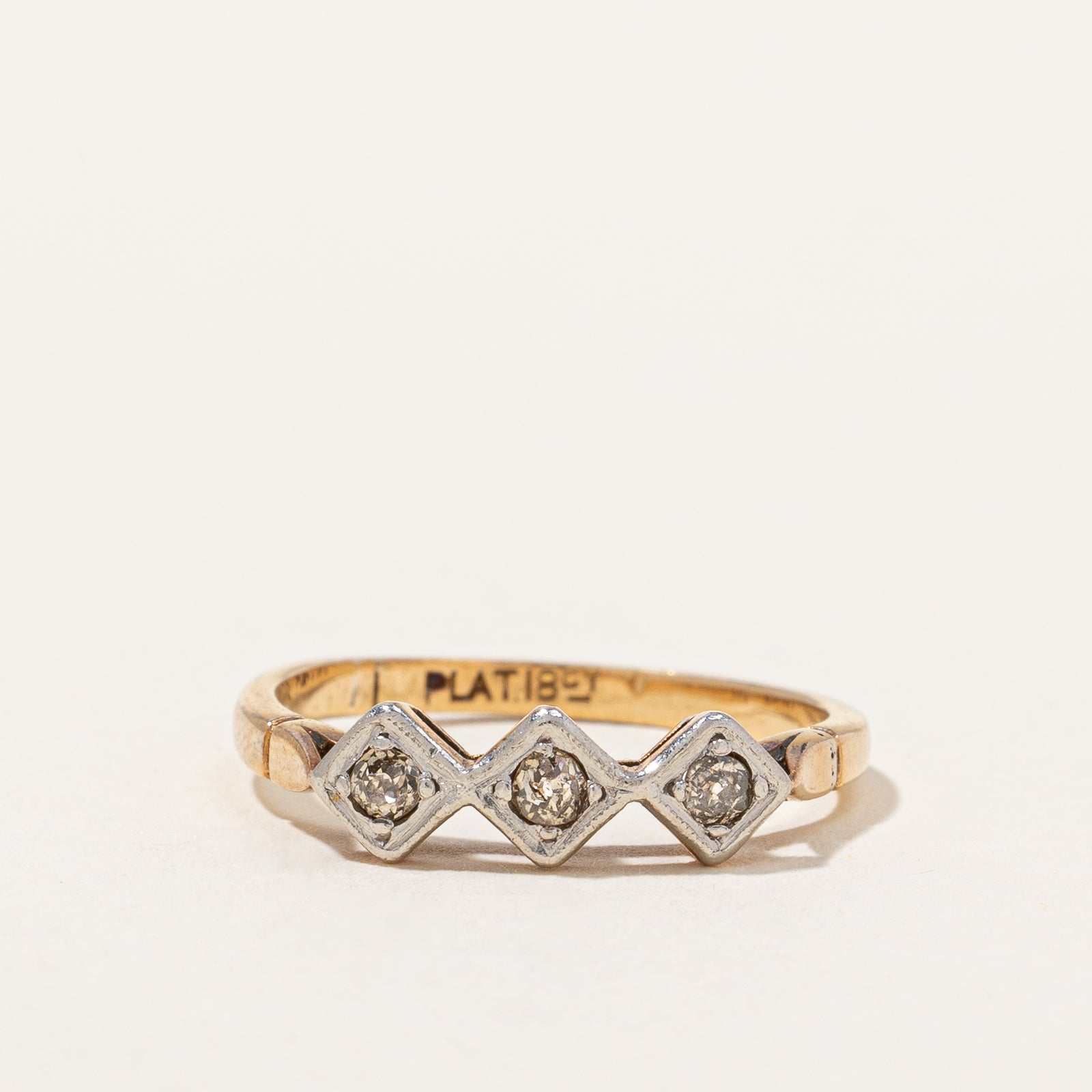 Bague ancienne en diamant taille ancienne | 0,10 ct, taille 6 |