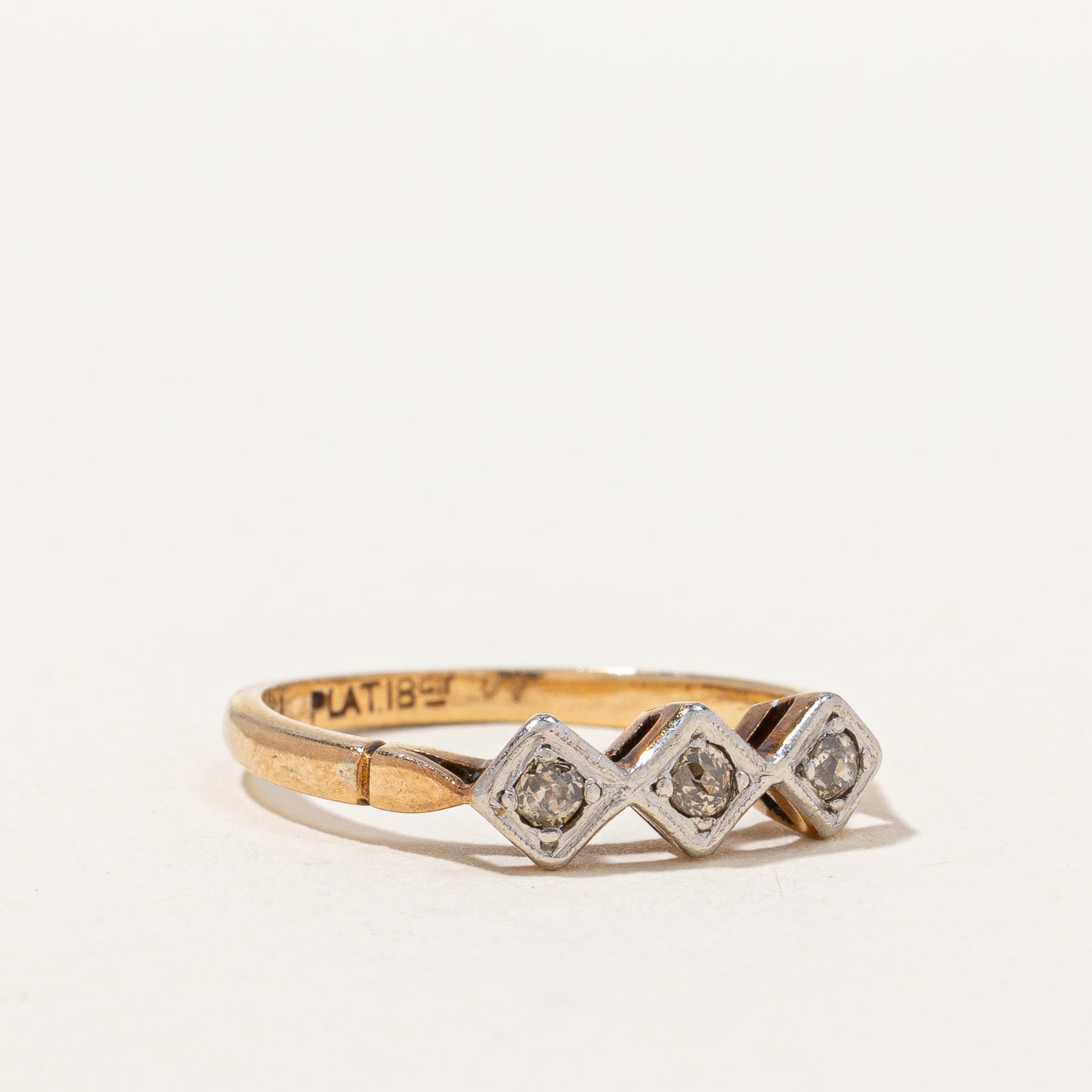 Bague ancienne en diamant taille ancienne | 0,10 ct, taille 6 |