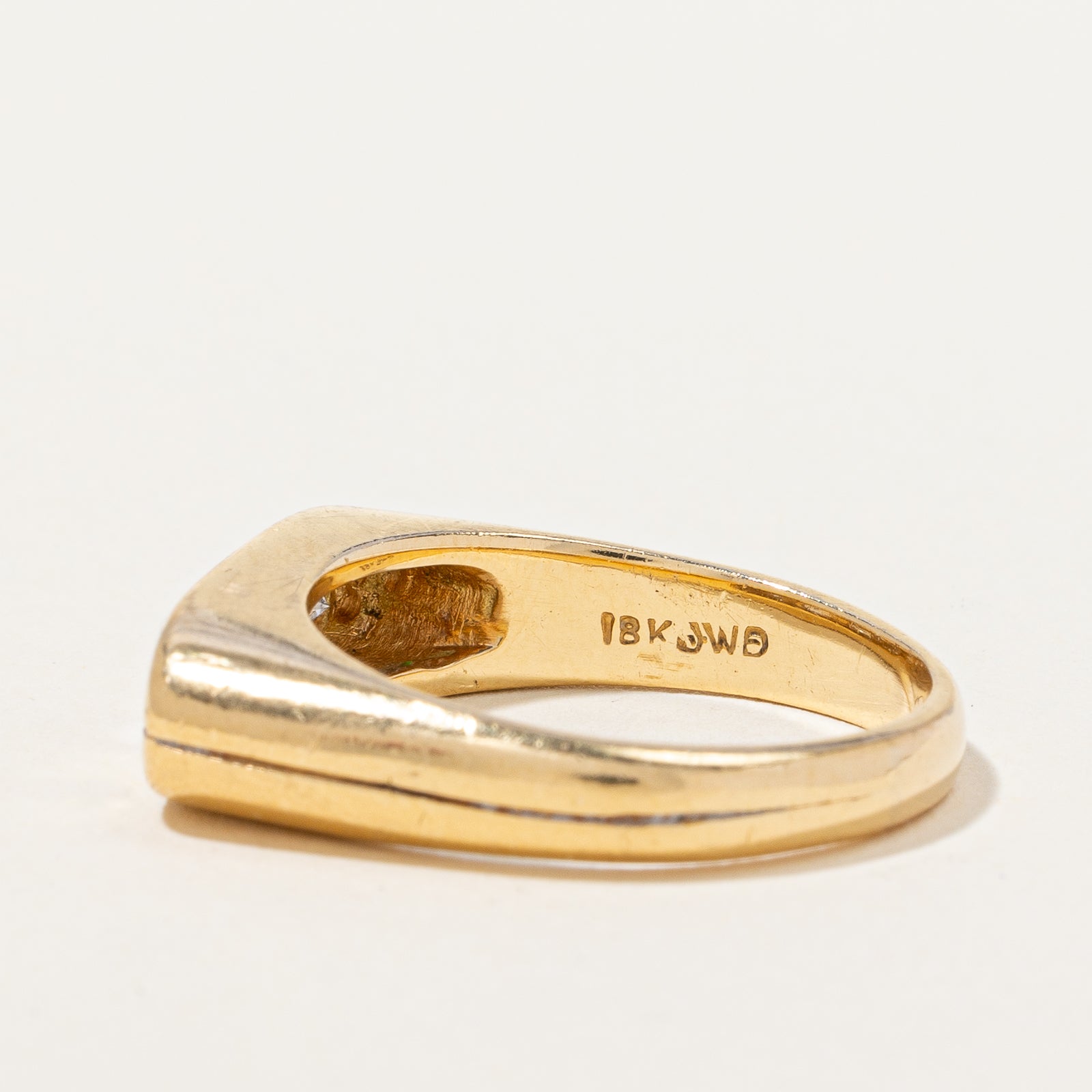 Vintage Flush Set Diamond Trilogy Ring | 0.45ctw SI1 H | SZ 8.75 |