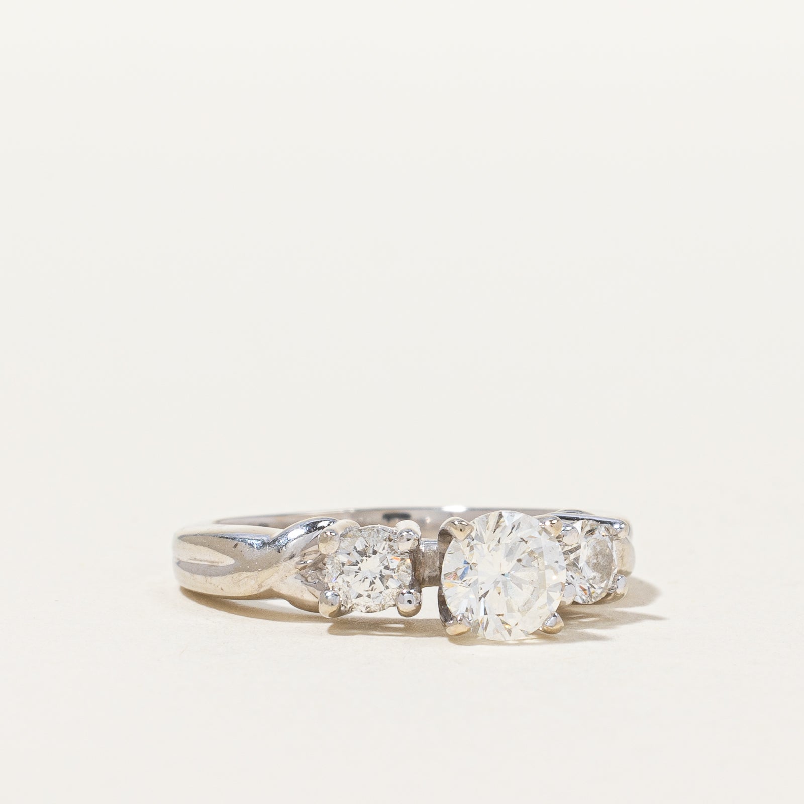 Three Stone Diamond Engagement Ring | 1.08 ctw | SZ 5.75 |