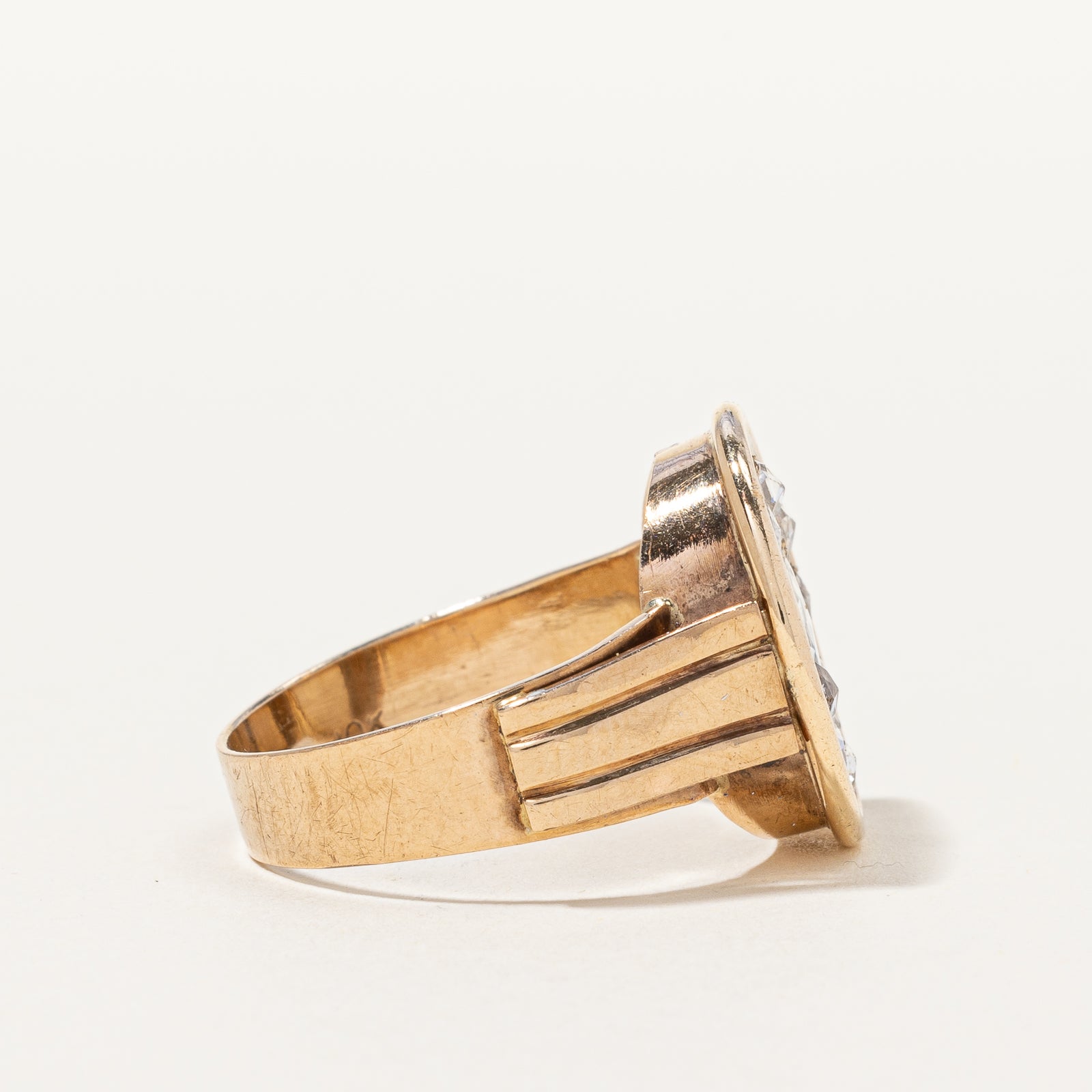 Bague victorienne revisitée sertie de diamants taille rose | 1,35 ct | Taille 9,25 |