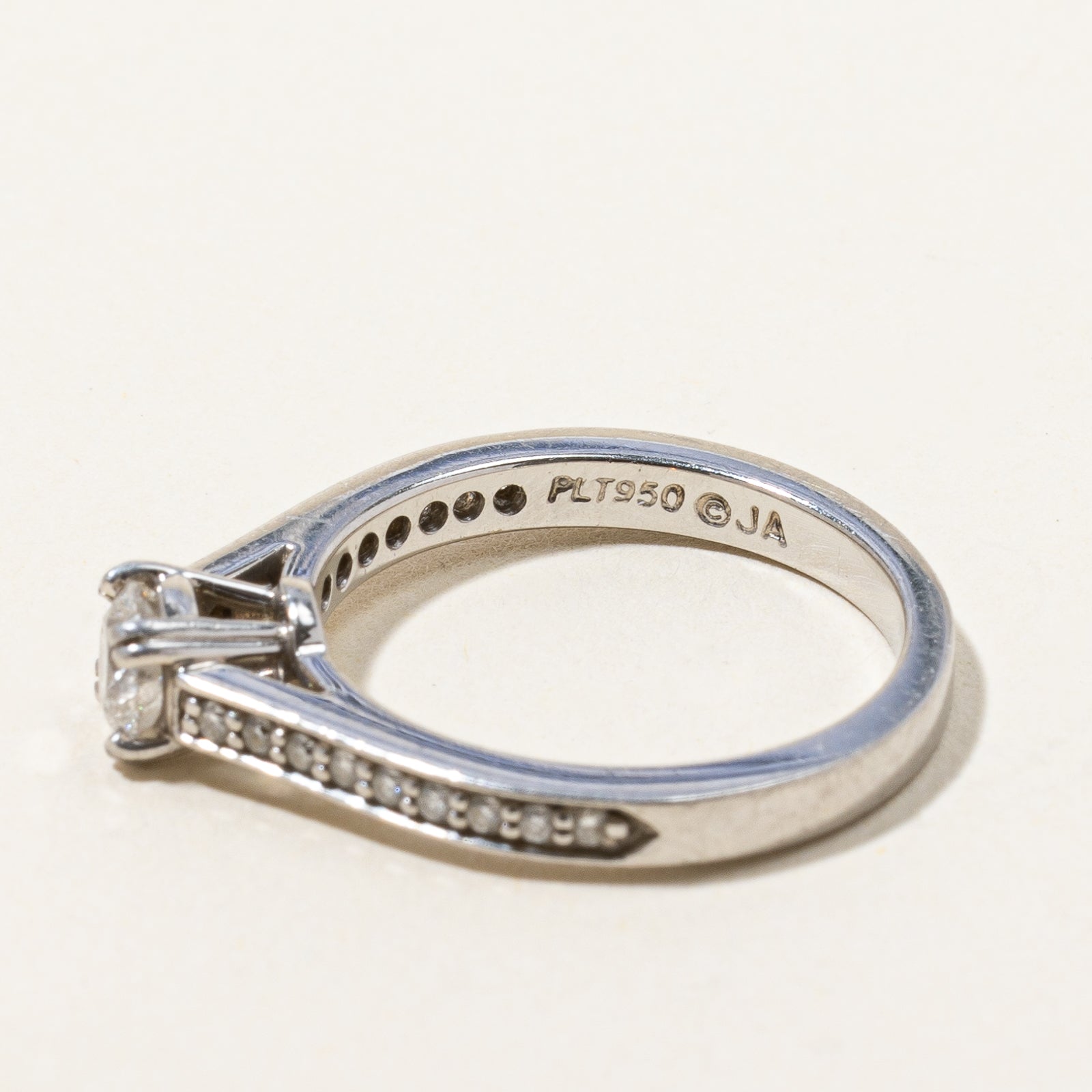 Platinum Diamond Engagement Ring | 0.45 ctw, SZ 5.5 |