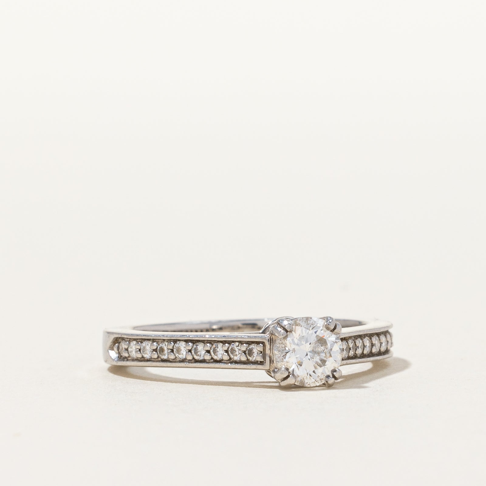 Platinum Diamond Engagement Ring | 0.45 ctw, SZ 5.5 |