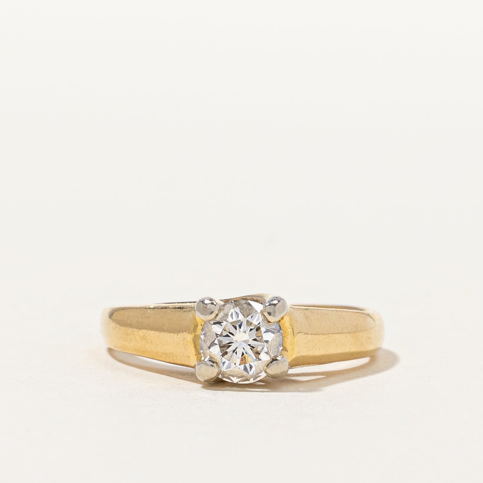 18K Solitaire Diamond Ring | 0.45 ct, SZ 4.5 |