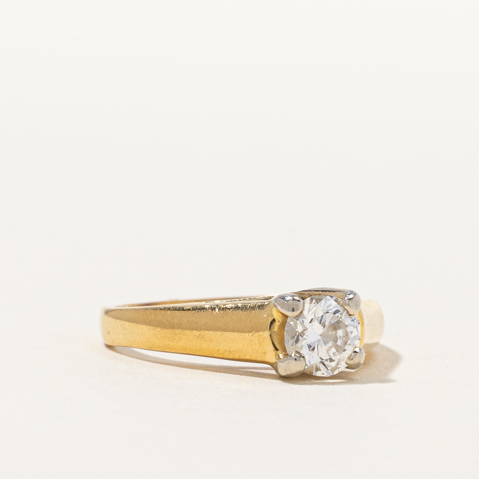 18K Solitaire Diamond Ring | 0.45 ct, SZ 4.5 |