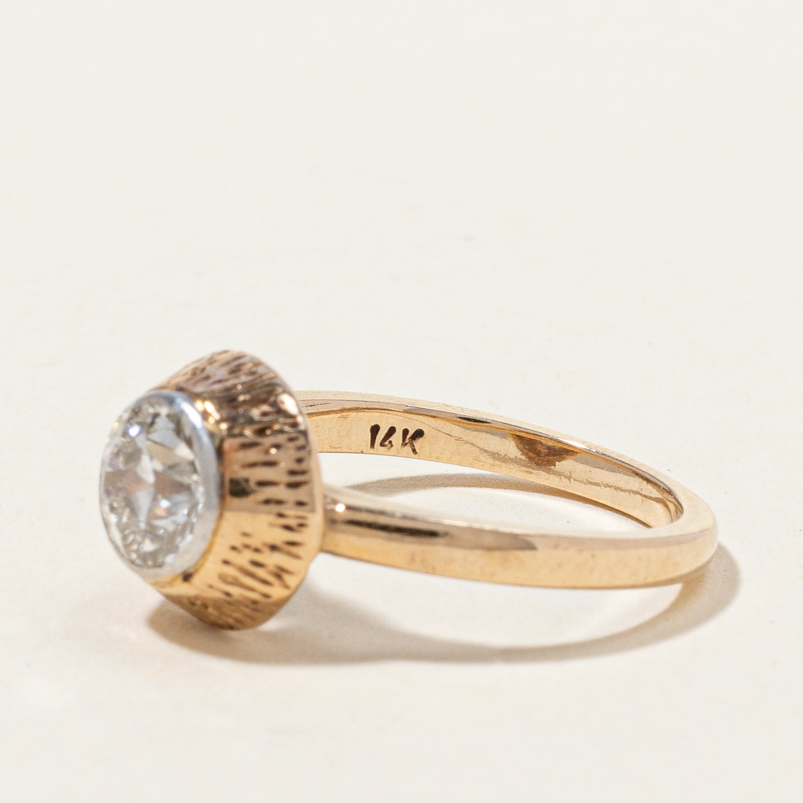 Old European Cut Diamond Engagement Ring | 0.96ct VS1/2 F/G | SZ 3 |