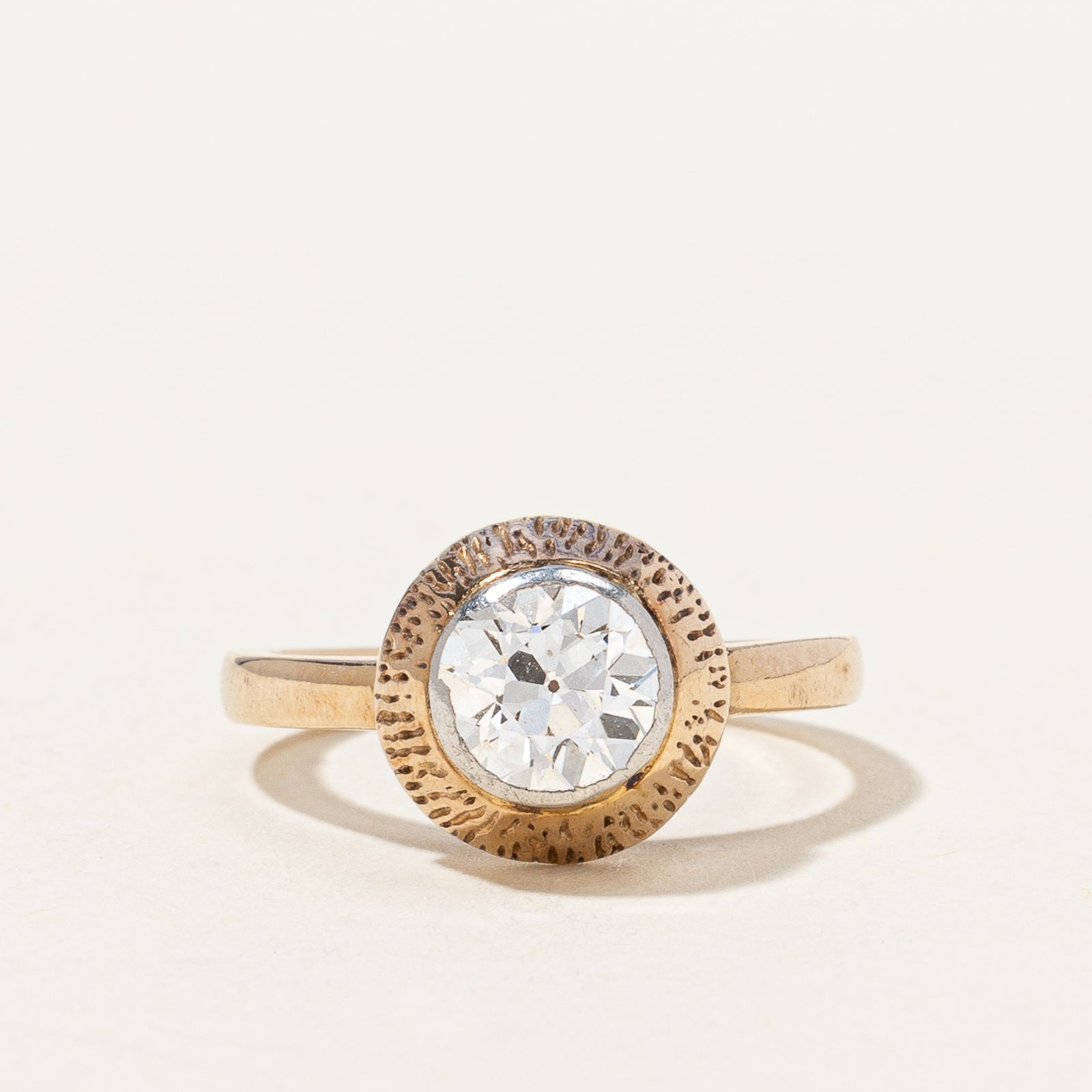 Old European Cut Diamond Engagement Ring | 0.96ct VS1/2 F/G | SZ 3 |