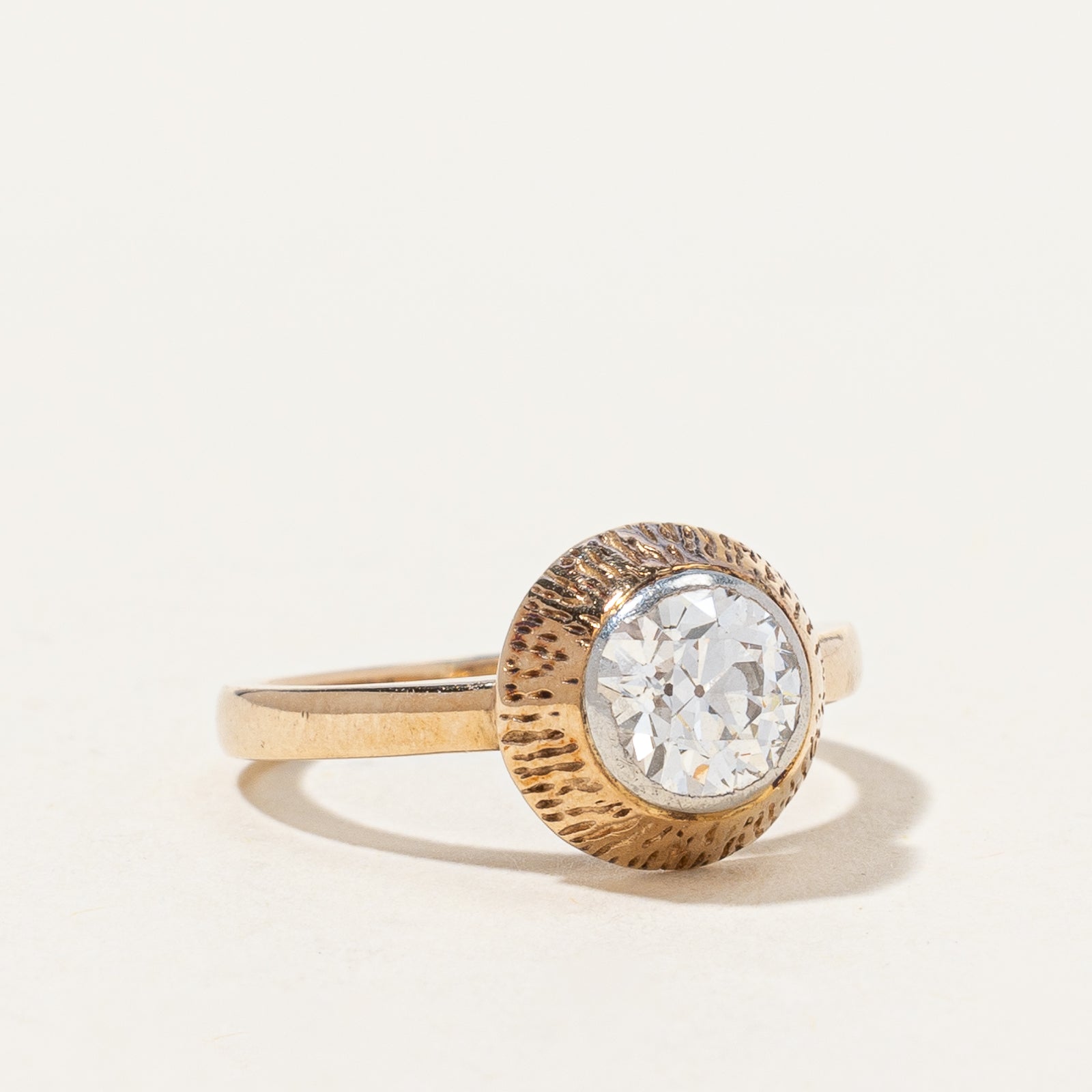 Old European Cut Diamond Engagement Ring | 0.96ct VS1/2 F/G | SZ 3 |