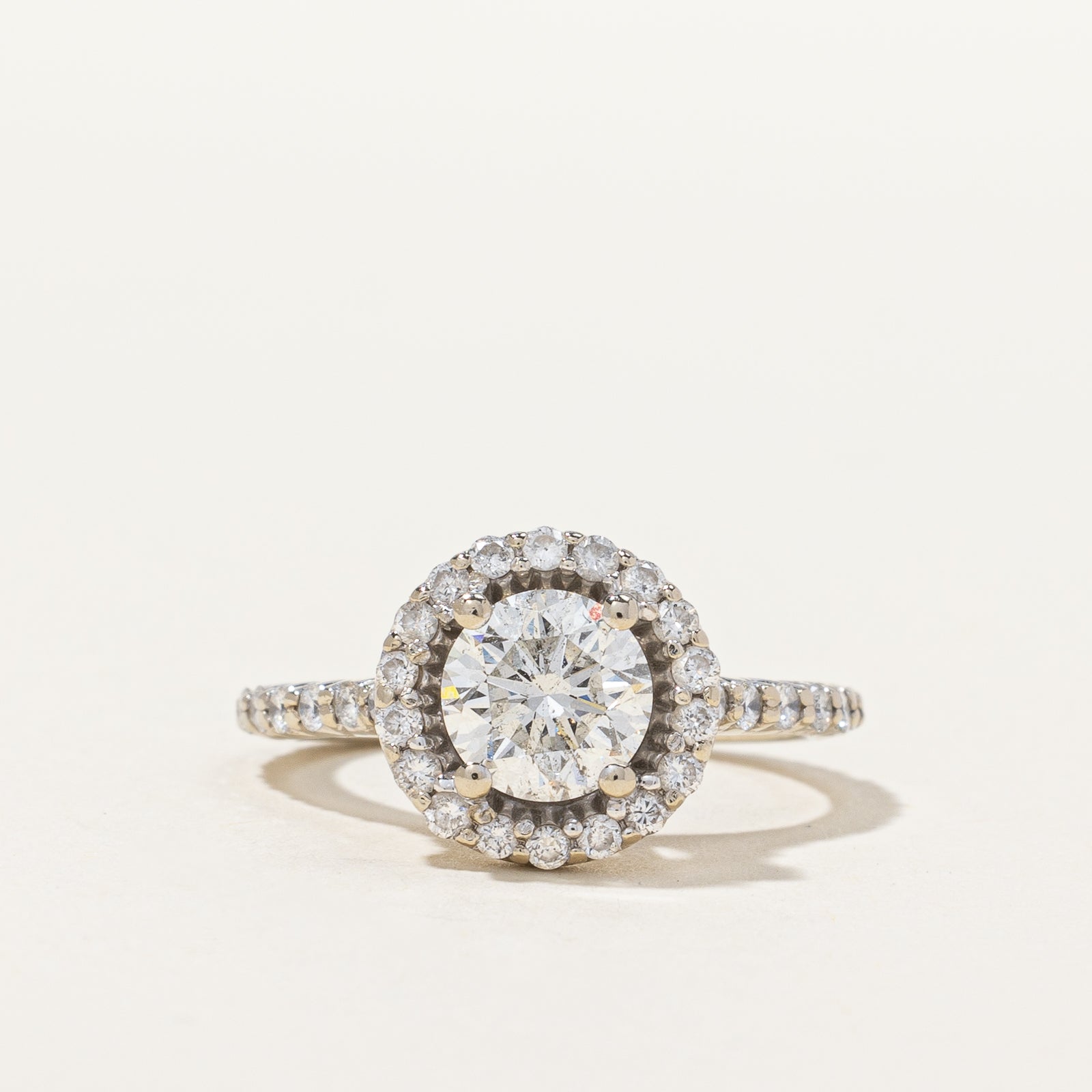 Brilliant Halo Diamond Engagement Ring | 1.43ctw | SZ 4.25 |