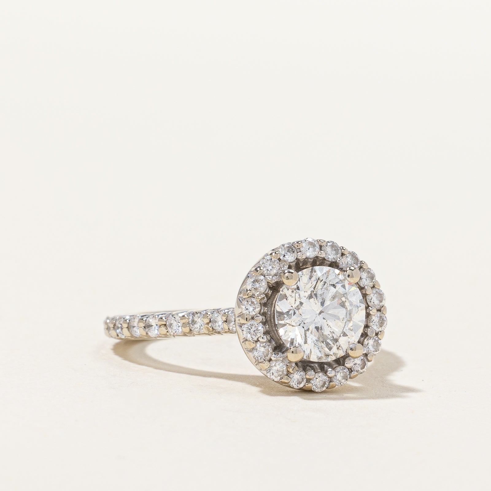Brilliant Halo Diamond Engagement Ring | 1.43ctw | SZ 4.25 |