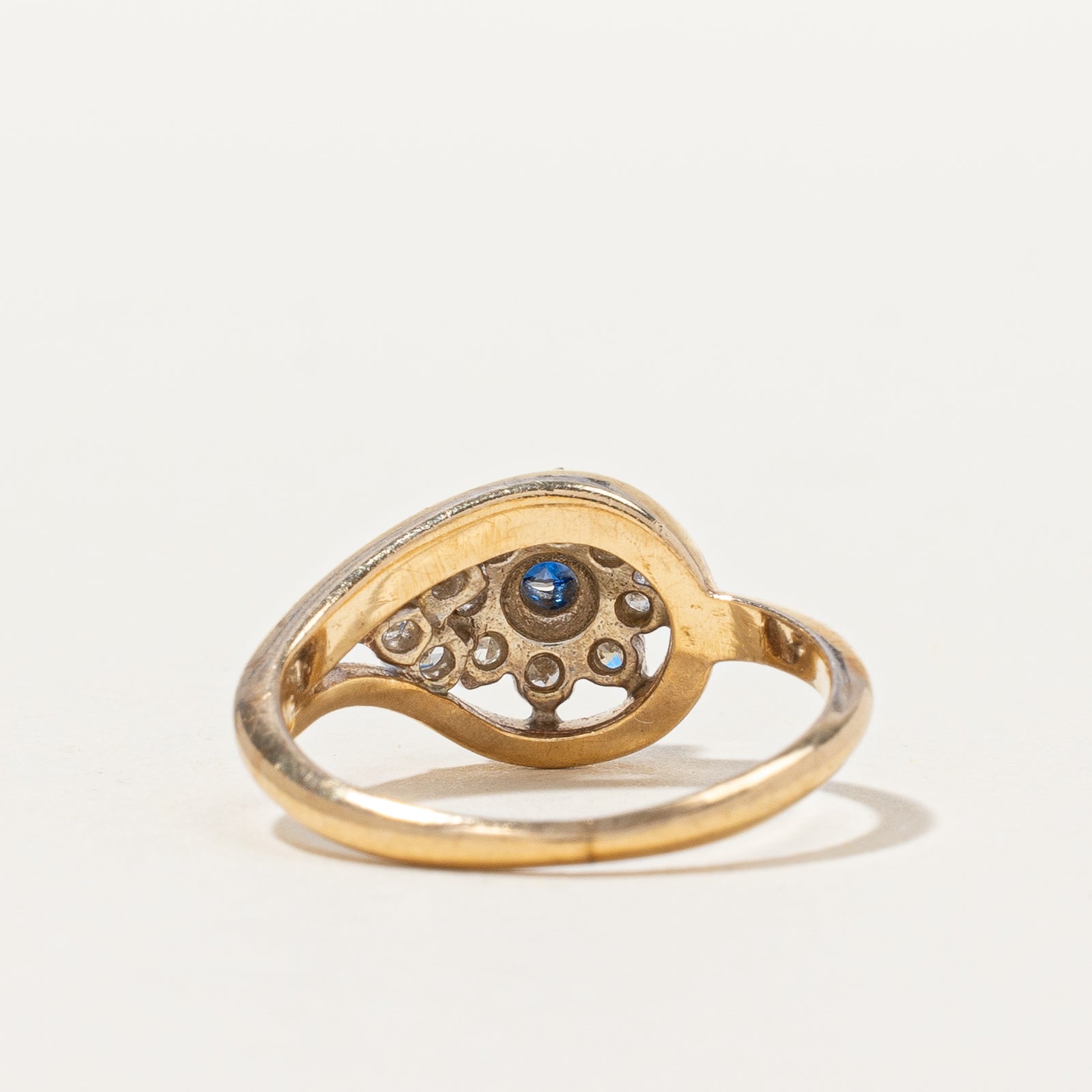Cluster Diamond & Sapphire Ring | 0.27 ctw, SZ 4.5 |
