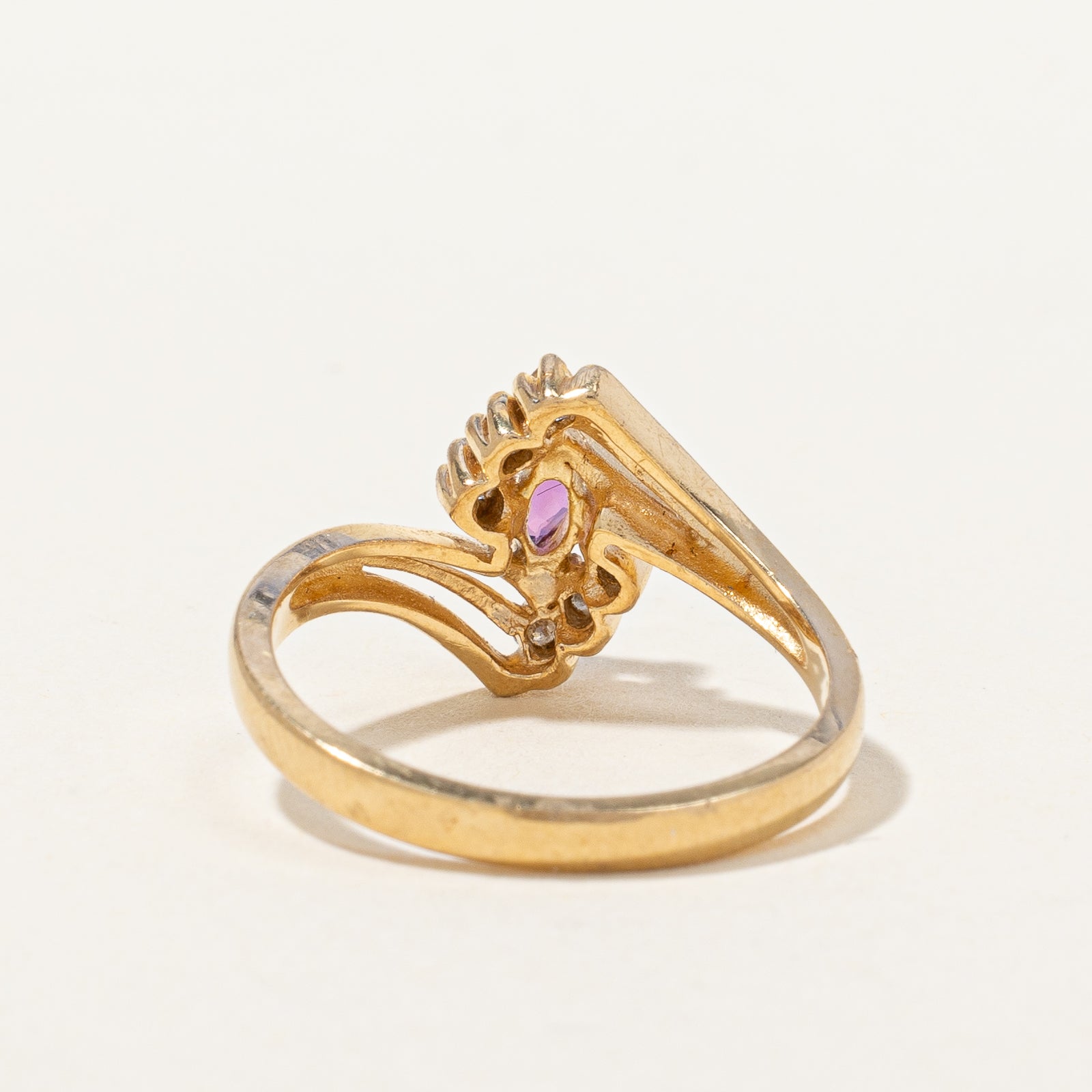 Bypass Pink Sapphire & Diamond Ring | 0.12 ctw, SZ 6.5 |