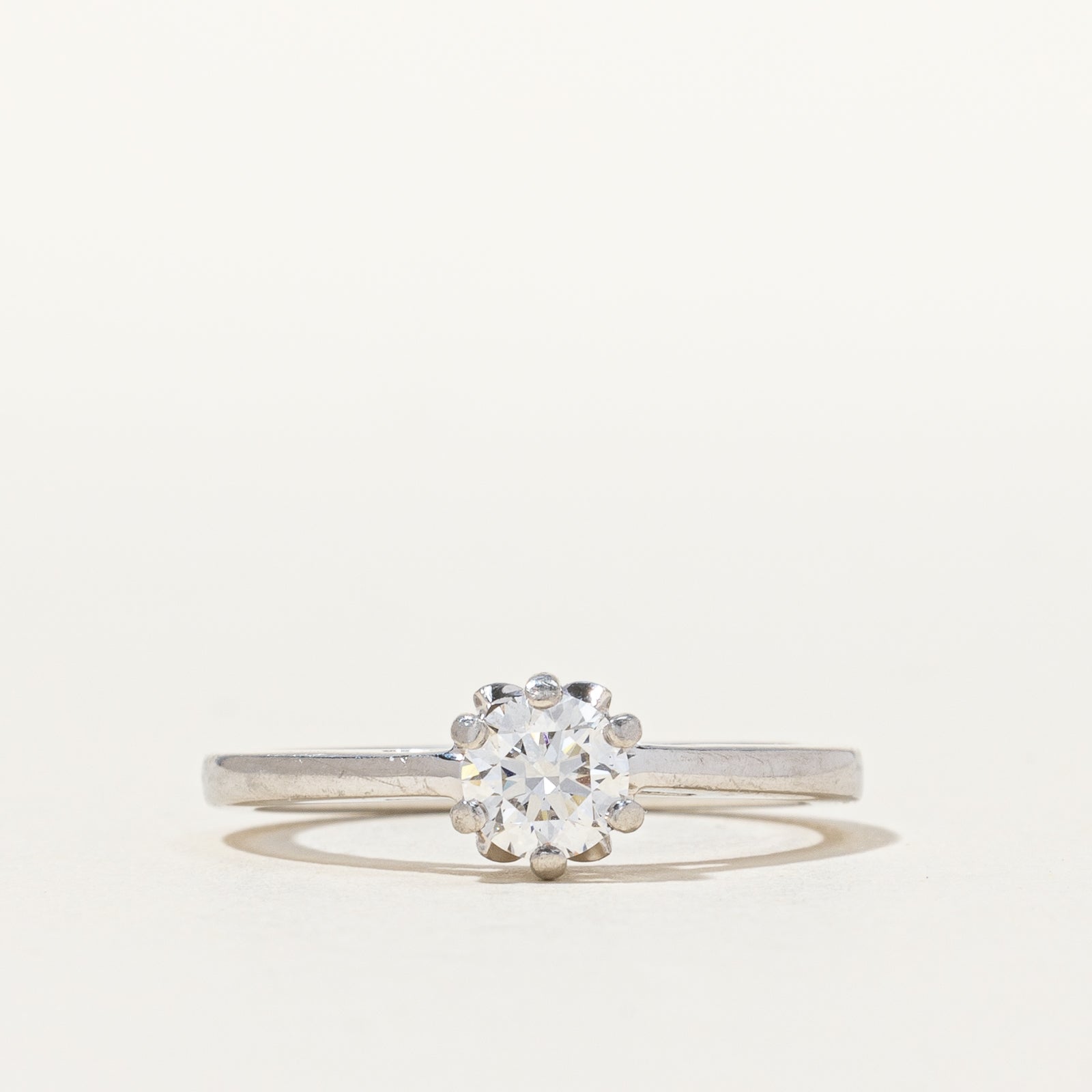Solitaire GIA Diamond Platinum Engagement Ring | 0.52 ctw, SZ 6.5 |