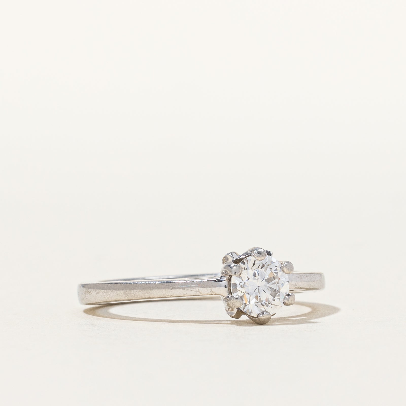 Solitaire GIA Diamond Platinum Engagement Ring | 0.52 ctw, SZ 6.5 |