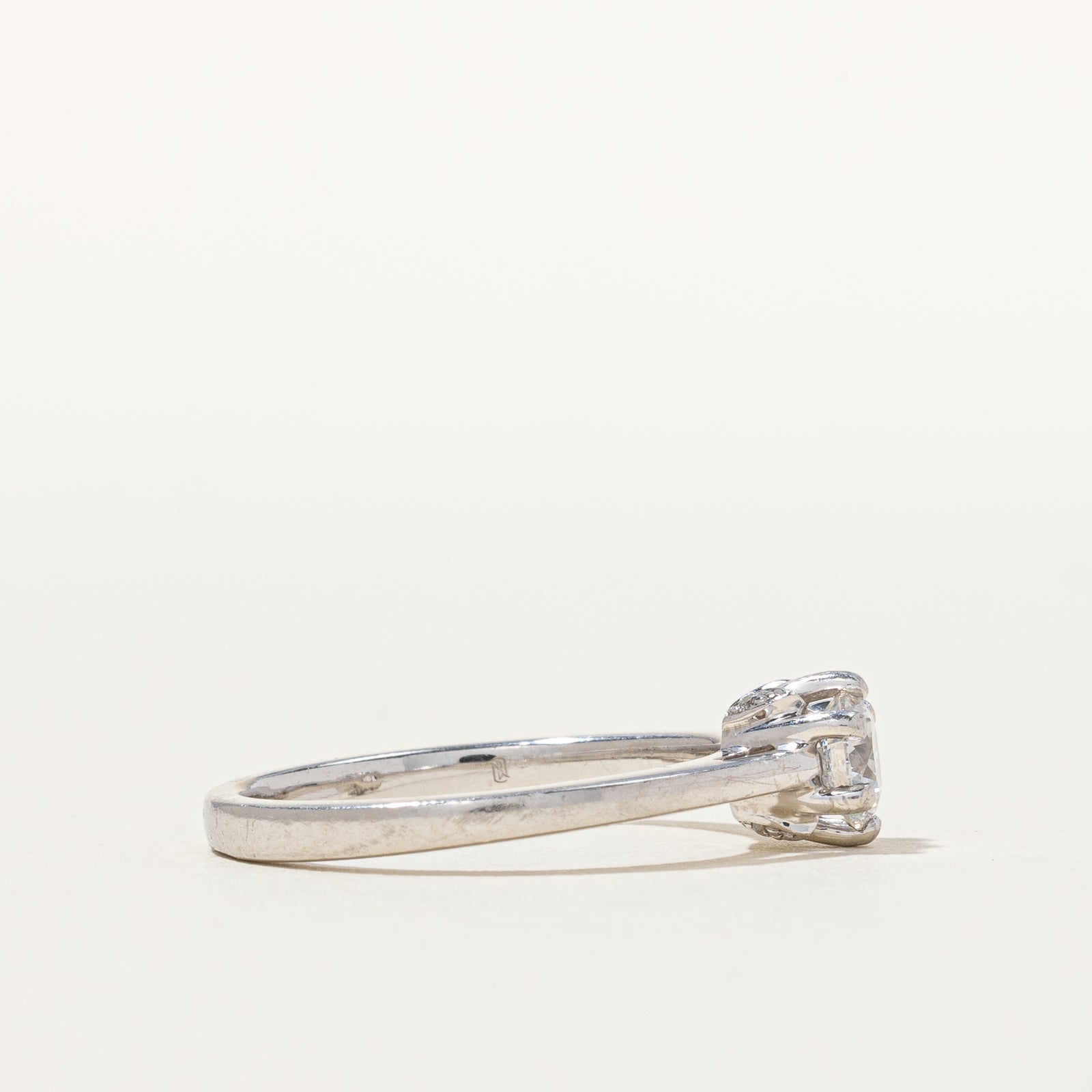 Solitaire GIA Diamond Platinum Engagement Ring | 0.52 ctw, SZ 6.5 |