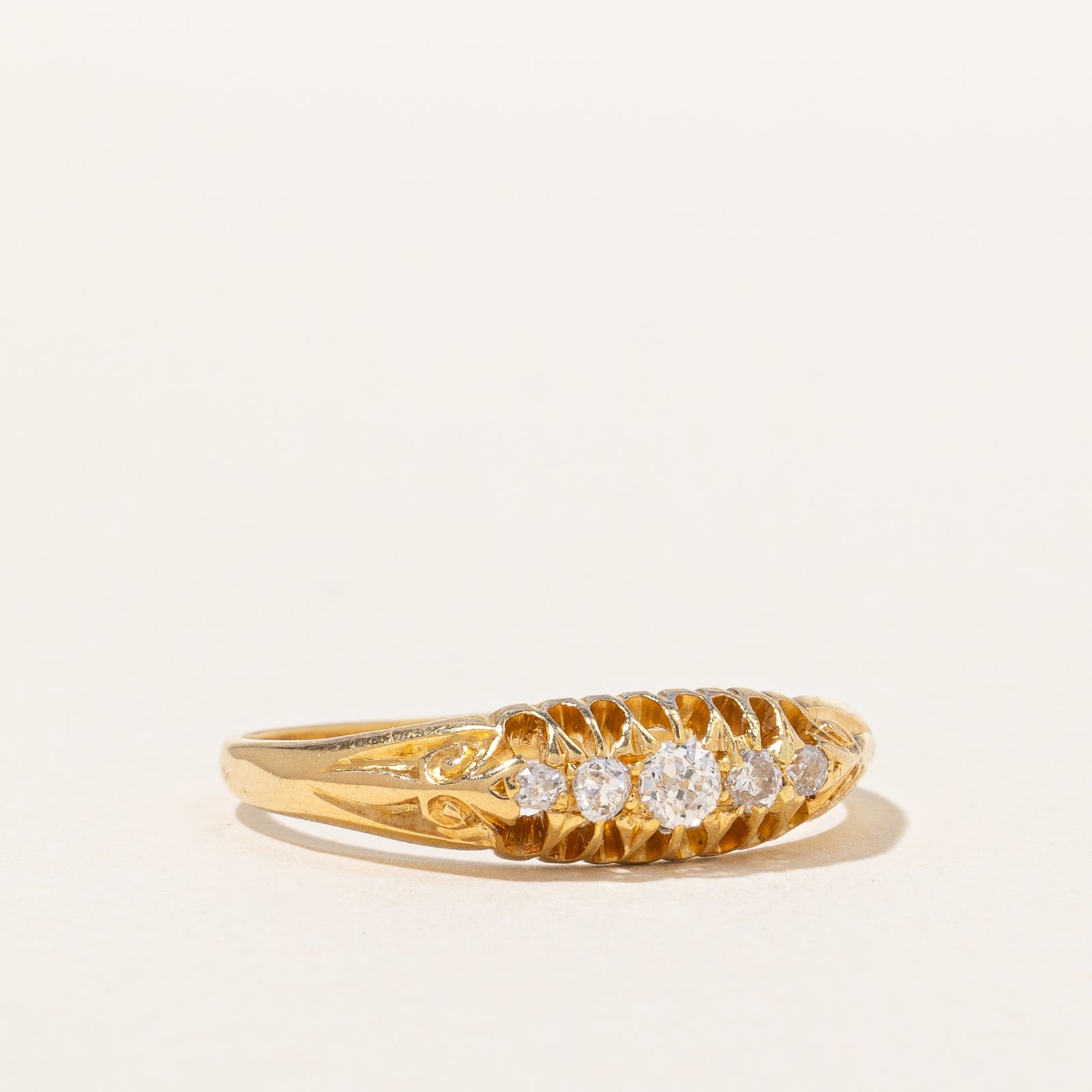 Victorian Five Stone Diamond Ring | 0.17 ctw, SZ 8.5 |
