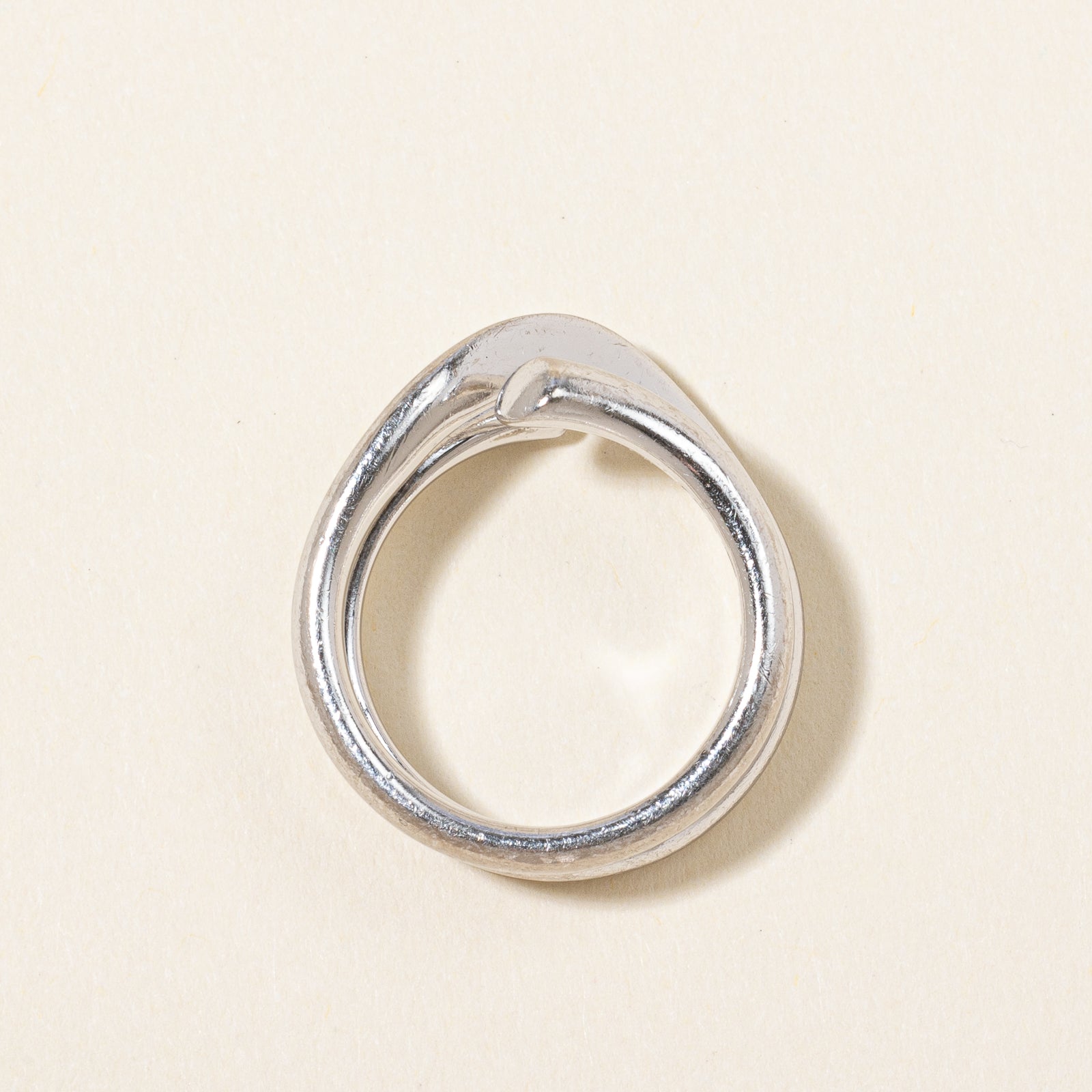 Vintage 'Georg Jensen' White Gold Wrap Ring | SZ 5.75 |