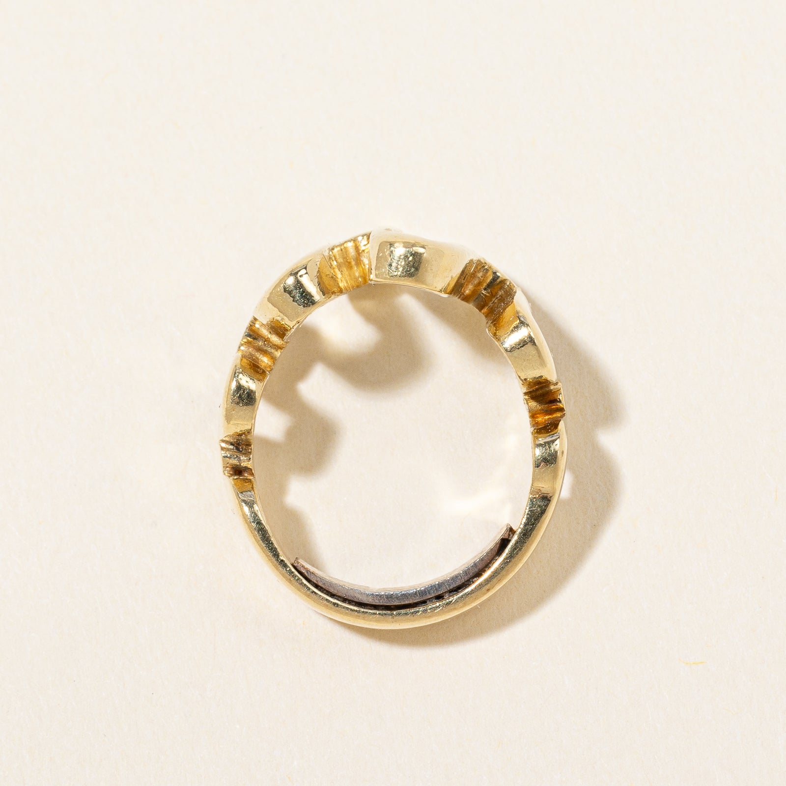 Yellow Gold Wavy Zigzag Ring | SZ 2.5 |