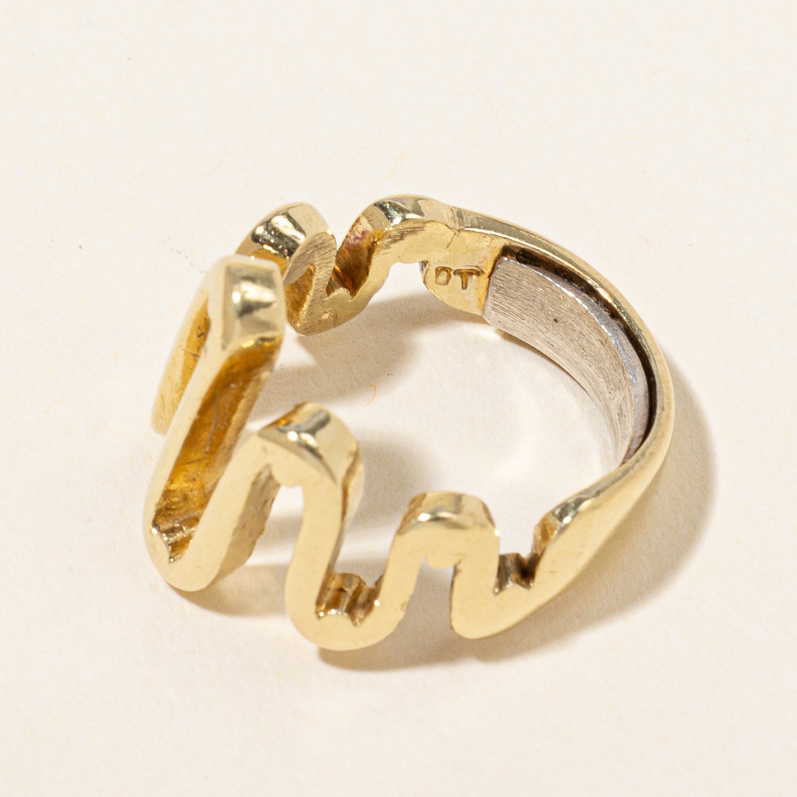 Yellow Gold Wavy Zigzag Ring | SZ 2.5 |
