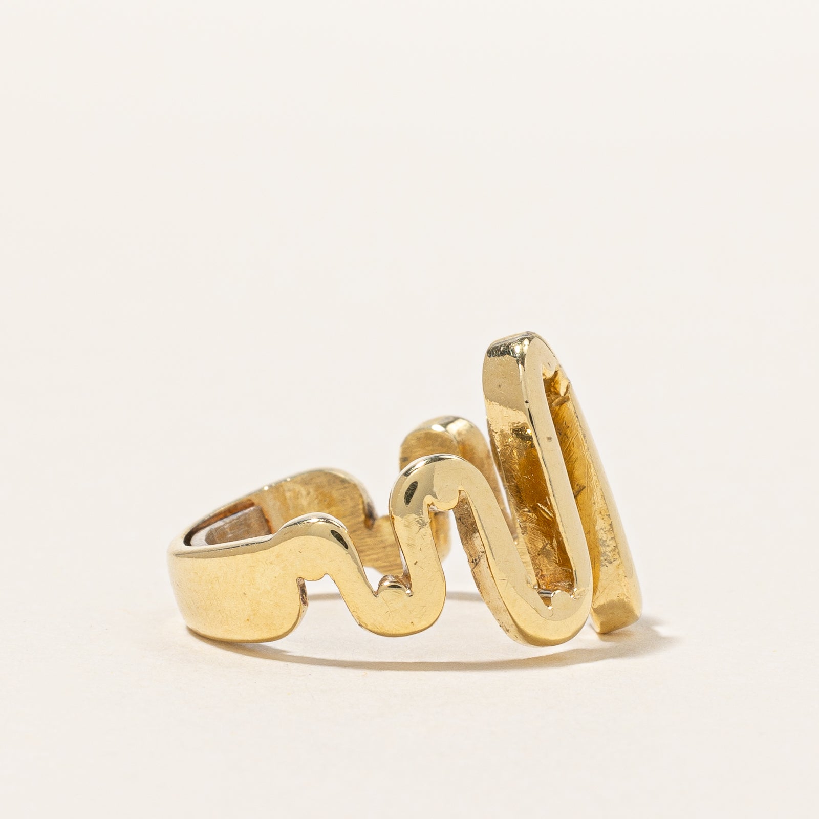 Yellow Gold Wavy Zigzag Ring | SZ 2.5 |