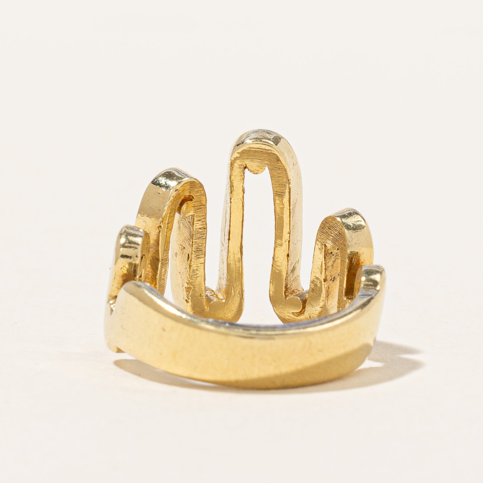 Yellow Gold Wavy Zigzag Ring | SZ 2.5 |