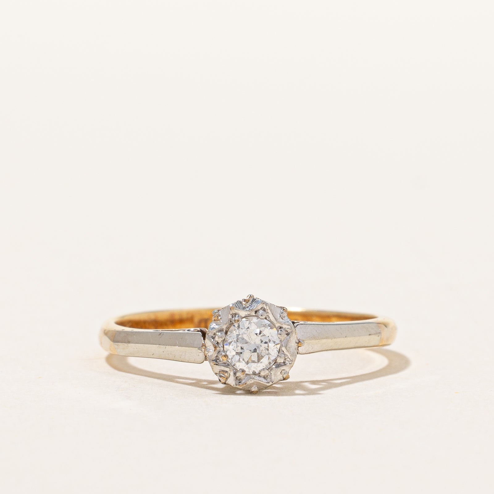Early 1900s Solitaire Diamond Ring | 0.18ct | SZ 6.75 |
